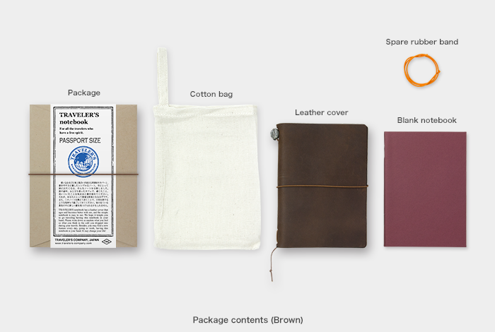 TRAVELER'S COMPANY TRAVELER'S Notebook Starter Kit - Passport Size Brown Leather Journal | Perfect for Travel, Journaling & Note Taking