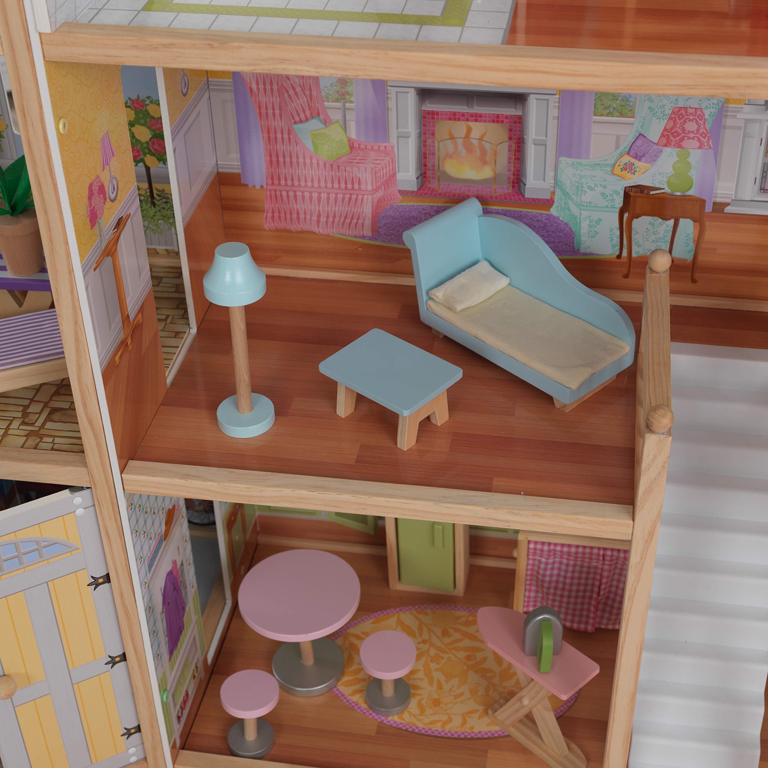 KidKraft Majestic Mansion Wooden Dollhouse with 34-Piece Accessories, Working Elevator & Garage - Perfect Gift for Girls & Boys Ages 3+ | Pretend Play, Birthday Present, Christmas Gift for Kids