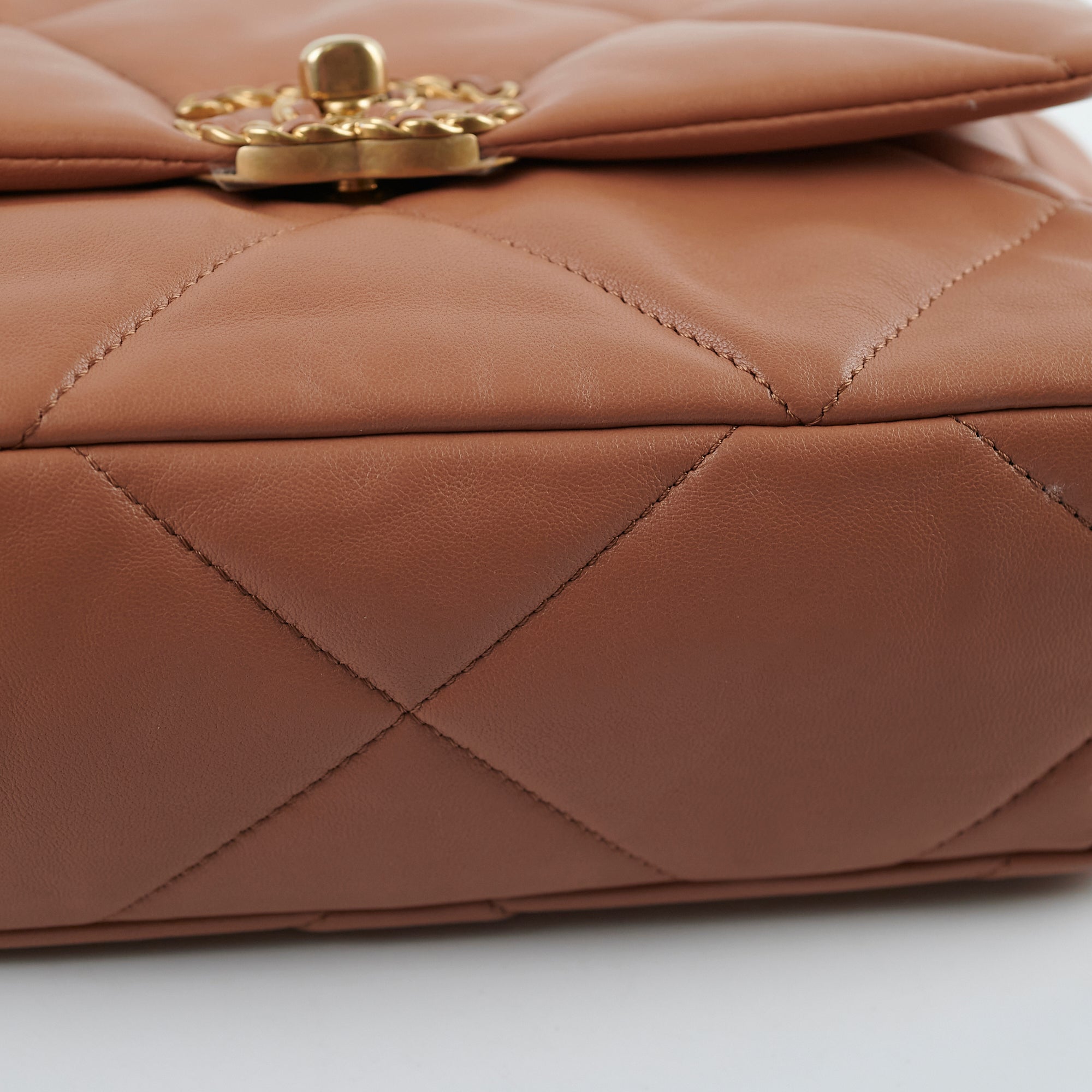 Chanel 19 Small Handbag in Caramel Brown with Microchip - Luxury Designer Crossbody Bag for Women, Perfect for Date Night & Special Occasions