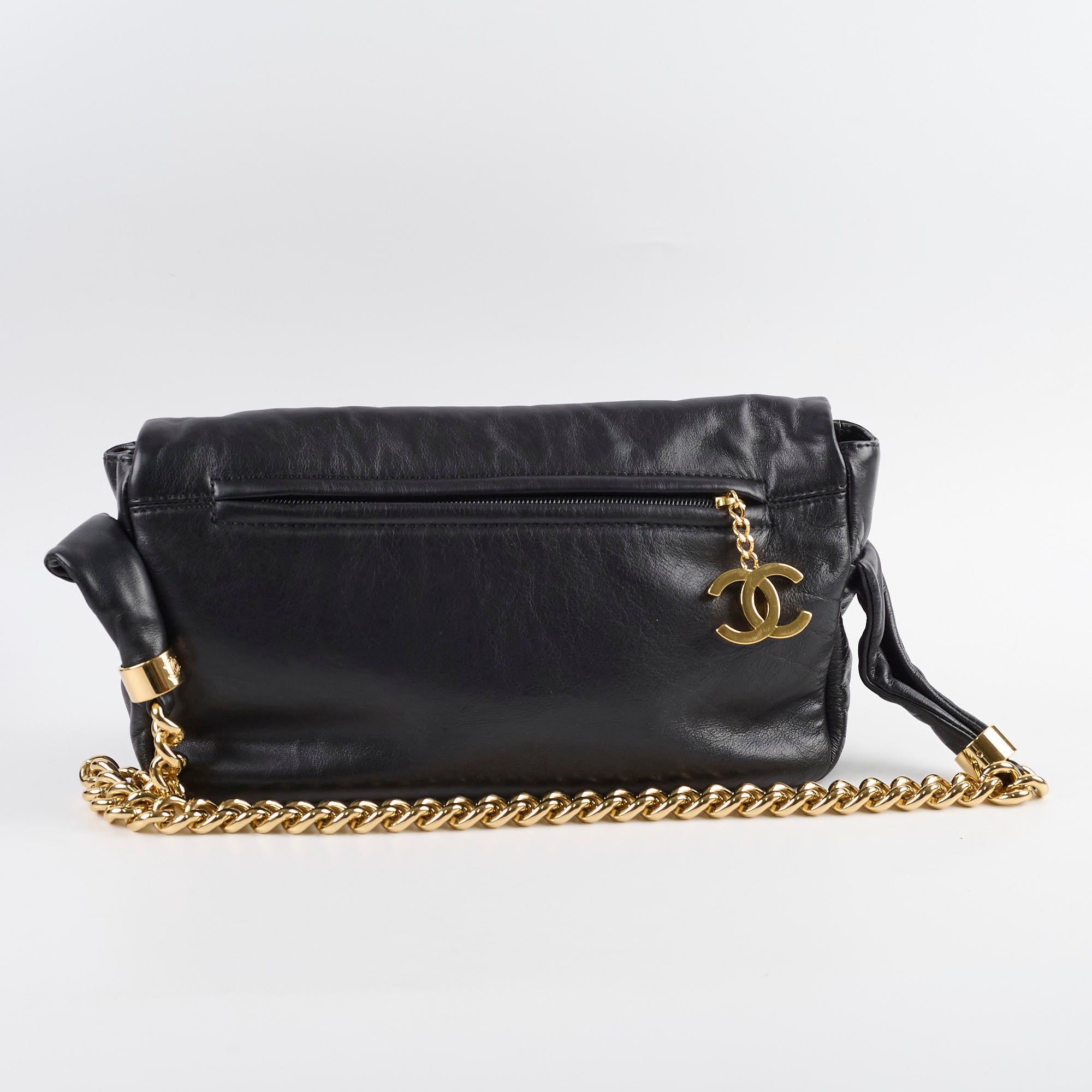 Chanel Rodeo Drive Flap Bag Black Leather - Luxury Designer Handbag for Women | Perfect for Parties, Date Nights & Special Occasions