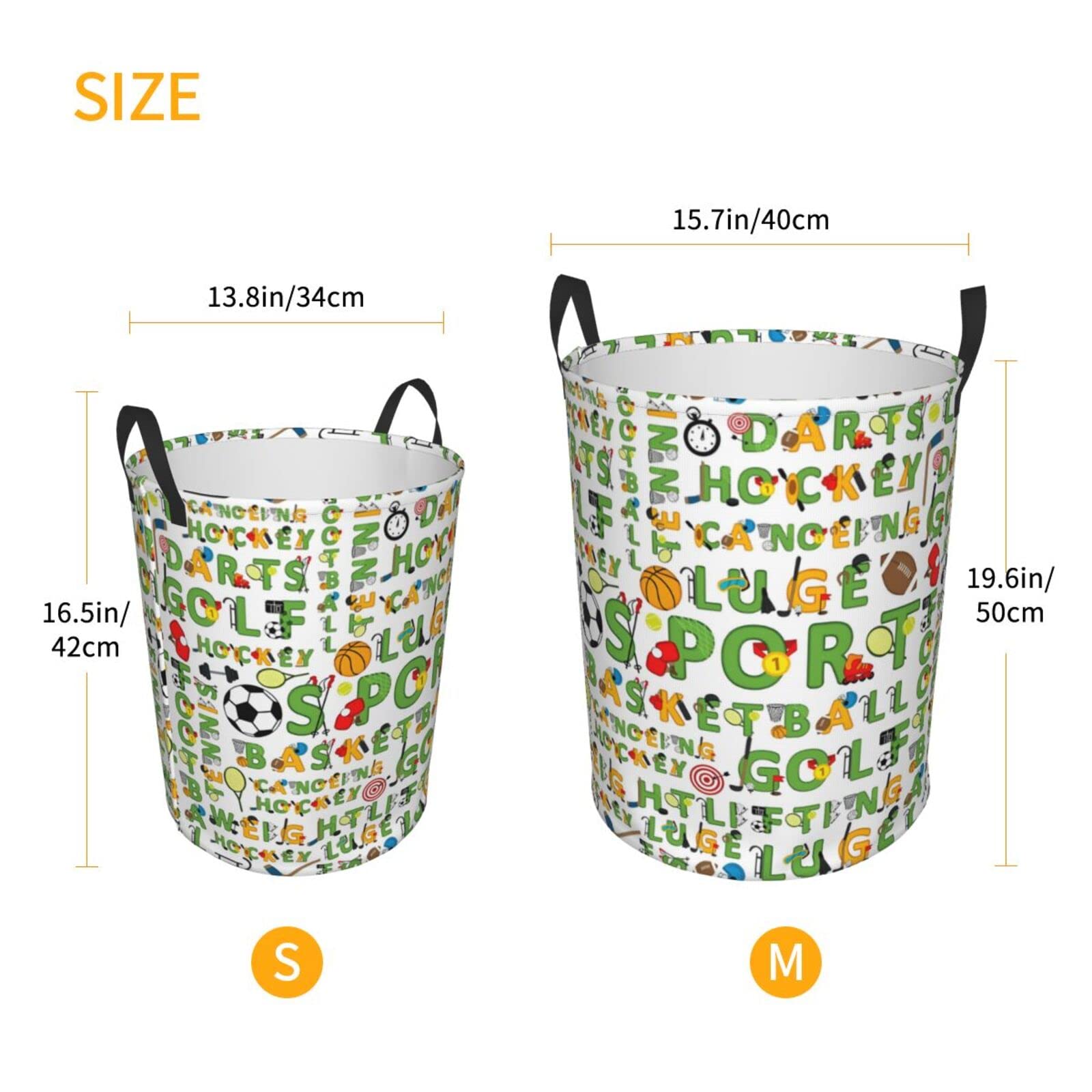 Collapsible Laundry Hamper with Handles - Foldable Clothes Basket for Football & Sports Gear - Portable Dirty Clothes Storage Bag for Bedroom, Dorm & Laundry Room - Perfect for Sports Lovers & College Students