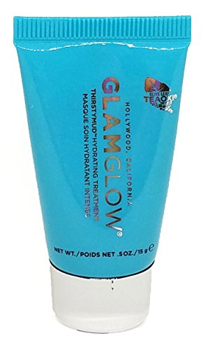 Glamglow Thirstymud Hydrating Treatment 0.5oz Travel Size - Deep Moisturizing Face Mask for Dry Skin, Perfect for On-The-Go Hydration & Airplane Skincare Routine