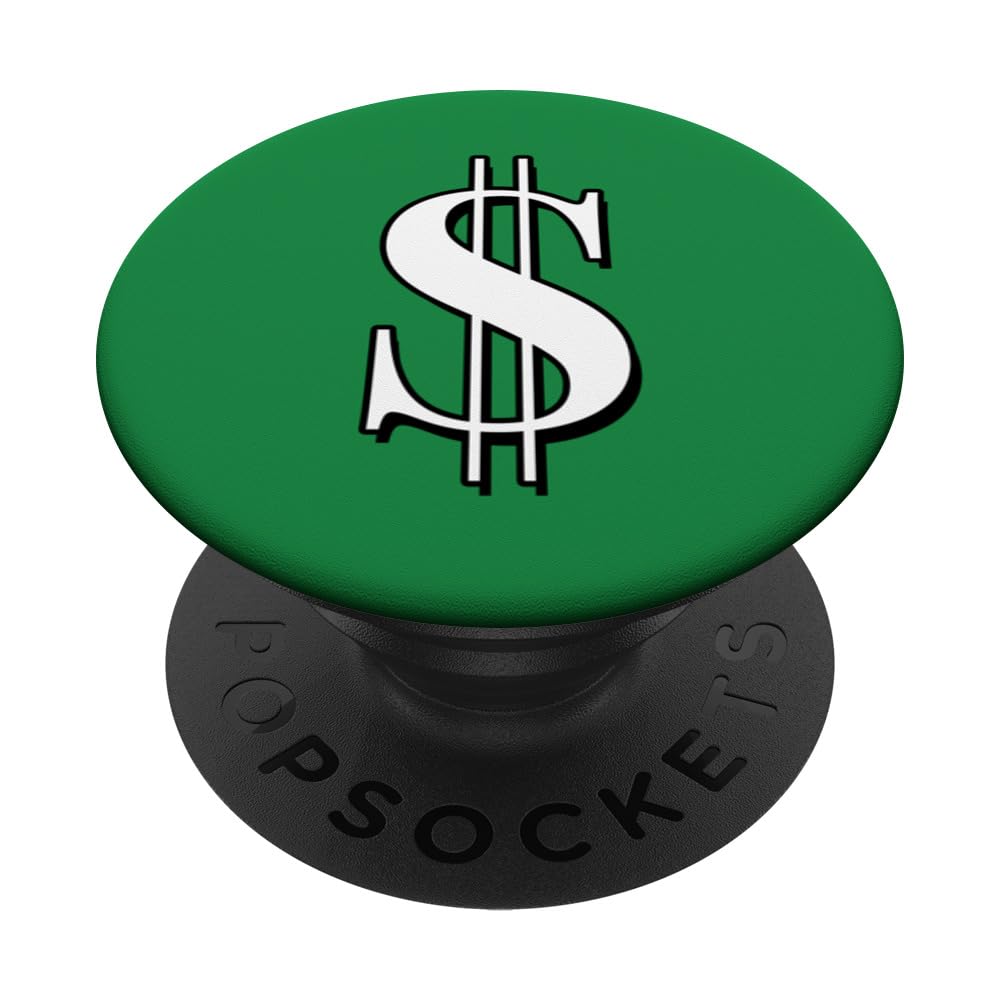 Green Dollar Symbol Money PopSockets - Adhesive Phone Grip & Stand for iPhone, Samsung | Perfect for Cash Enthusiasts & Finance Professionals