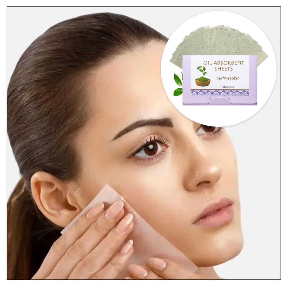 100 Sheets Oil Absorbing Blotting Paper for Oily & Combination Skin | Pureology Soft Facial Tissues | Shine Control for Makeup Touch-Ups & On-the-Go Use