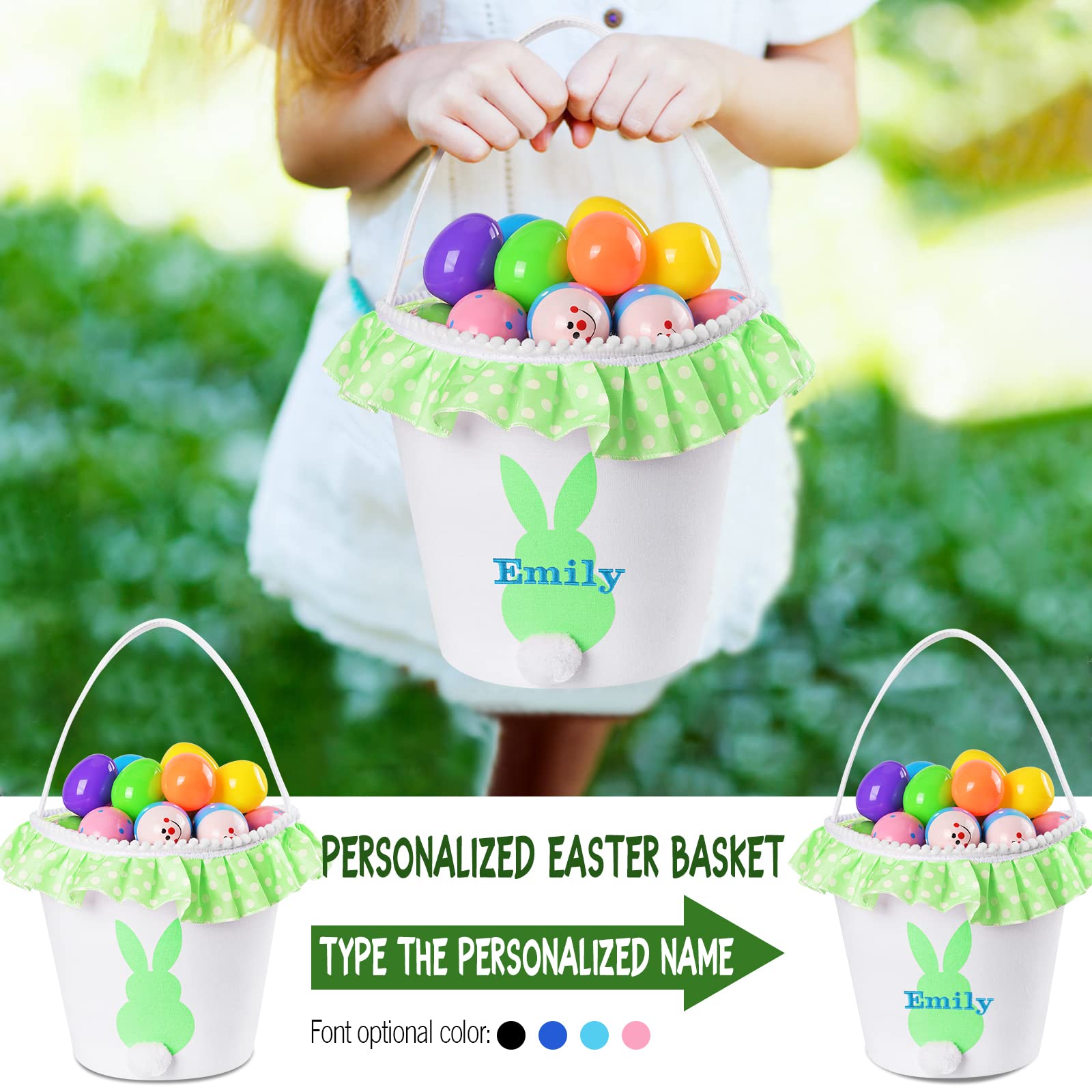 Jocidea Personalized Easter Basket for Kids - Custom Easter Basket with Toys & Stuffers for Toddlers, Purple - Perfect for Easter Egg Hunts, Party Favors & Holiday Gifts