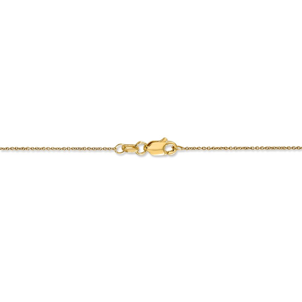 14K Yellow Gold 0.75mm Solid Polished Cable Chain Necklace for Women - Dainty Layering Jewelry, Everyday Wear & Gift Giving