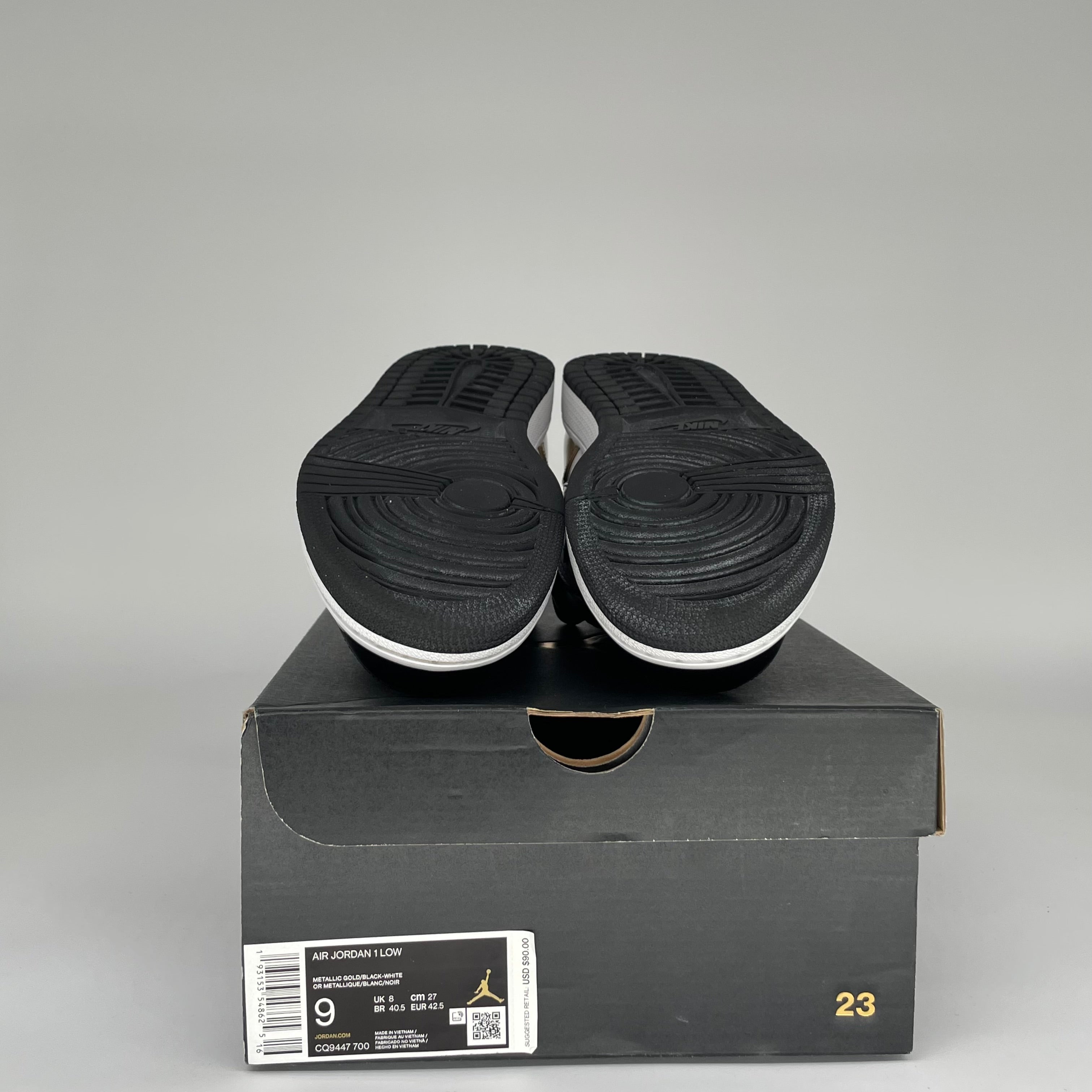 AIR JORDAN 1 LOW GOLD TOE Men's Basketball Shoes - Size 9 (CQ9447-700) | Retro Sneakers for Streetwear & Casual Outfits