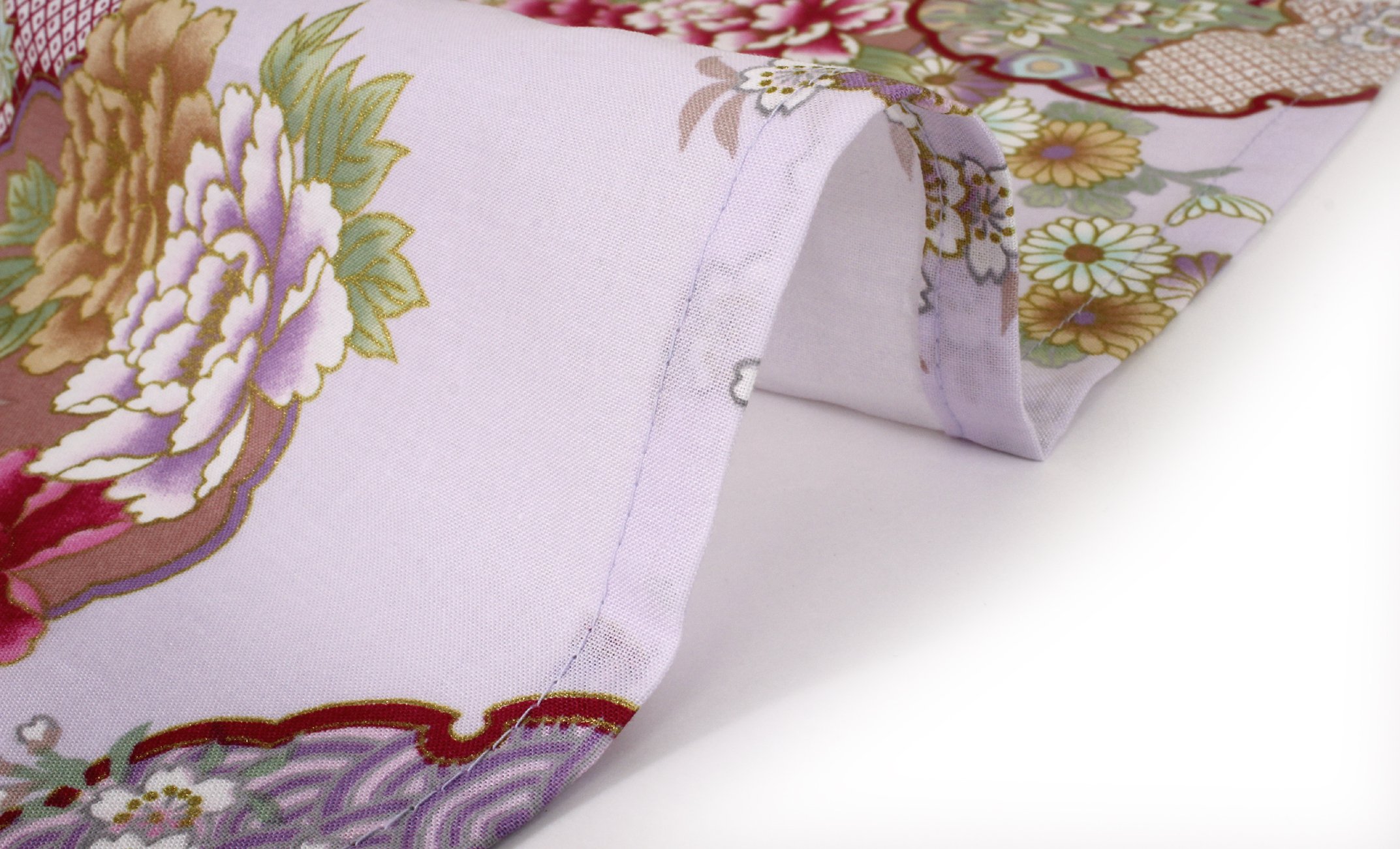 Women's Cotton Kimono Yukata Robe - Light Purple Floral Print, Medium (56