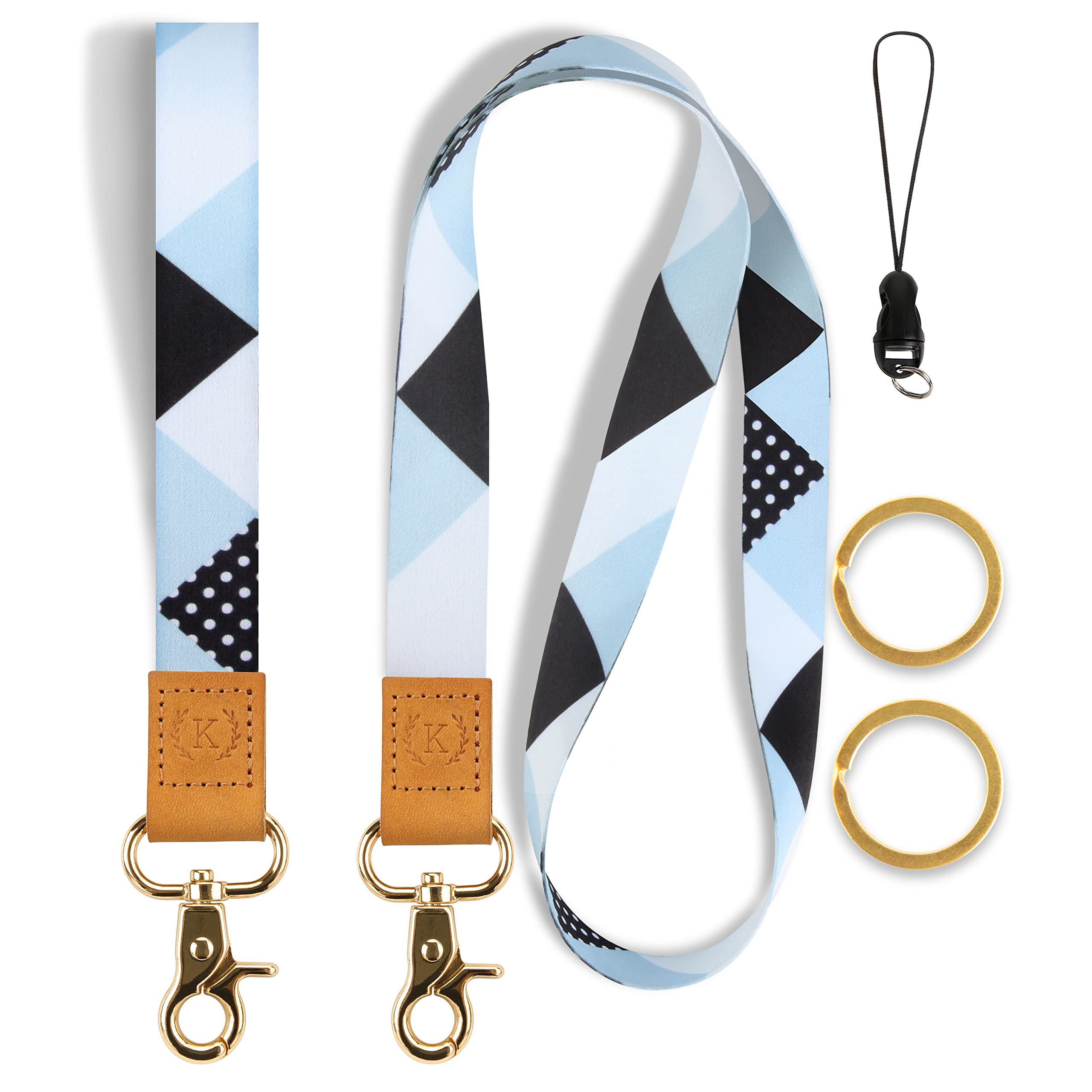 Stylish Lanyard for Keys & ID Badge - Soft Durable Polyester - for Work, Travel, Events
