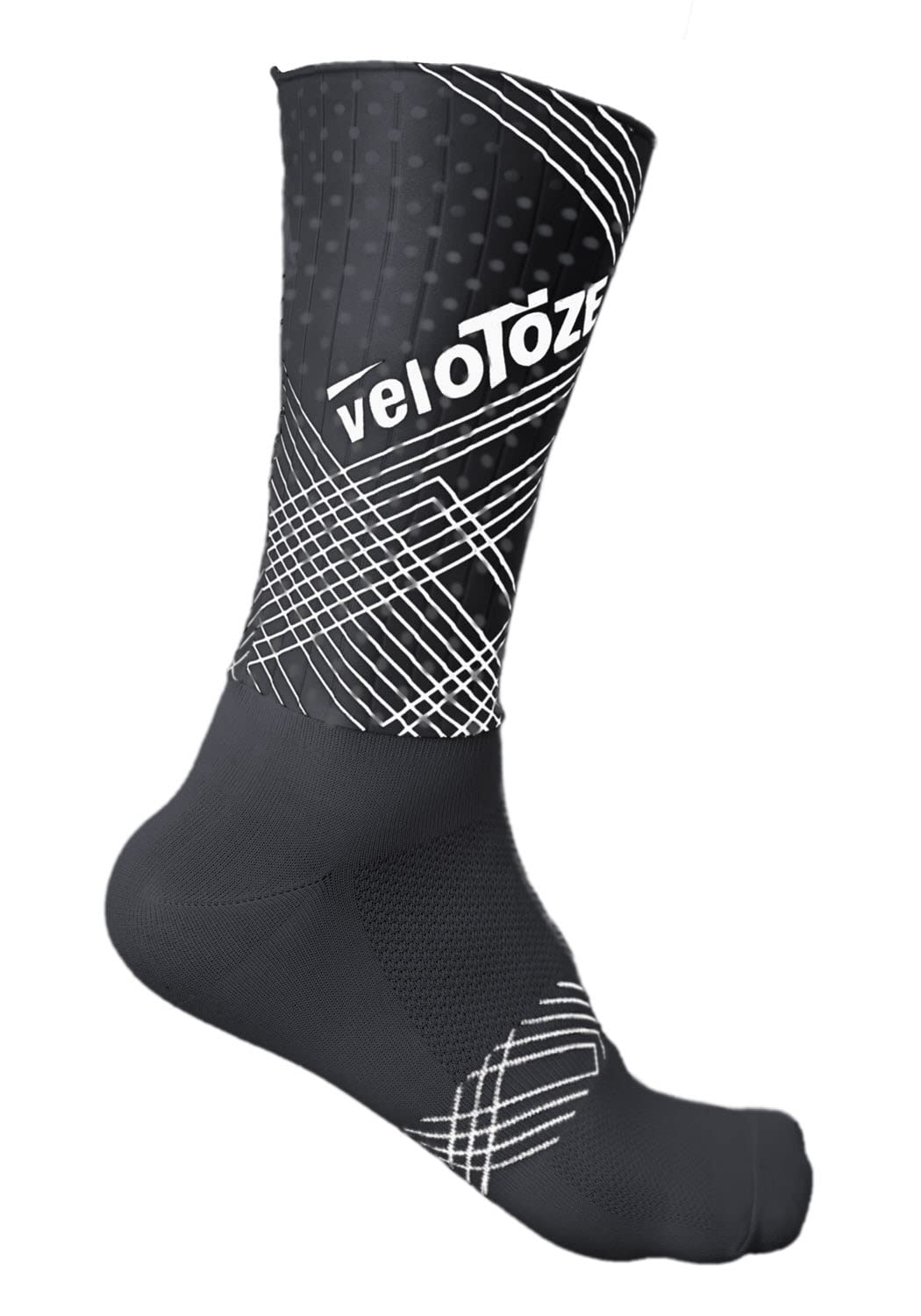 VeloToze Aero Socks for Cycling - High-Performance Aero Fabric, UCI Approved, Reduce Drag for Bike Racing & Time Trials - Perfect for Competitive Cyclists and Triathletes