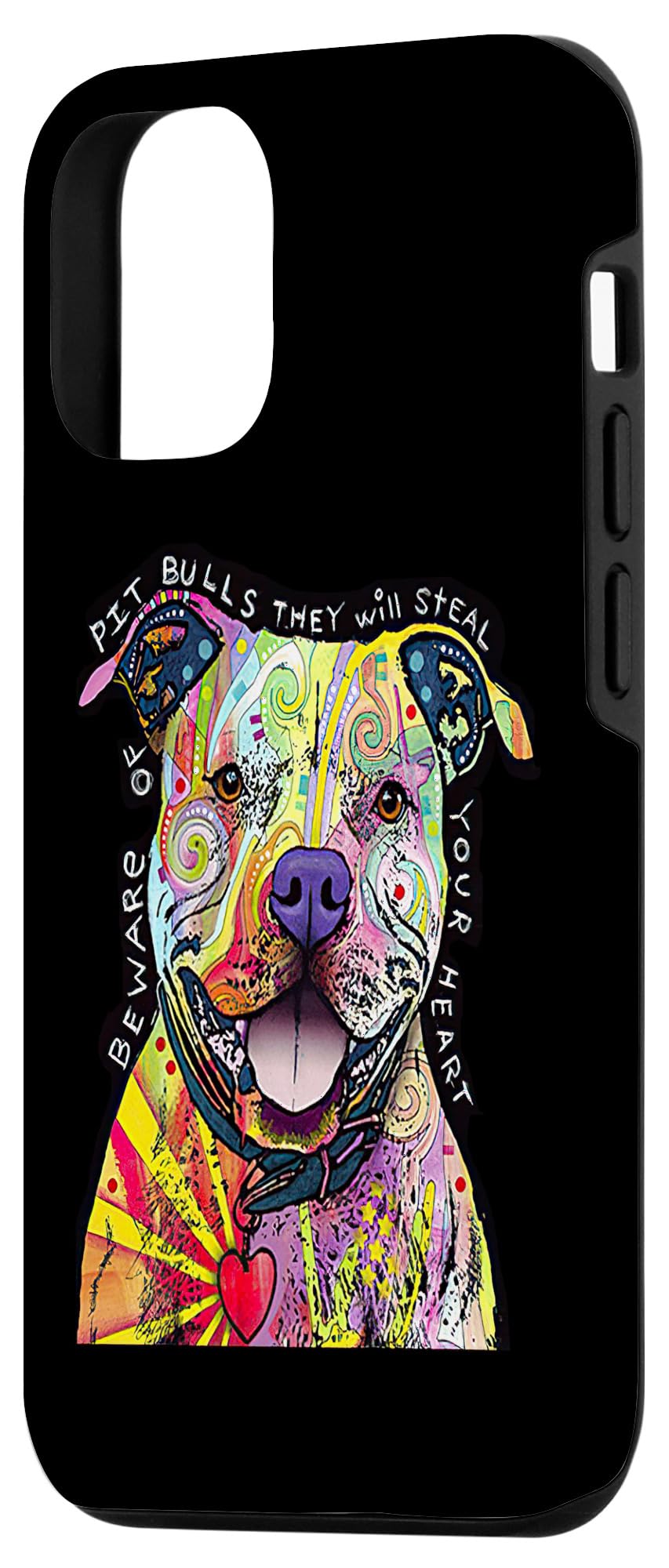 Pitbull Art iPhone 12/12 Pro Case - Funny Dog Design, Cute Sweet Birthday Gift for Dog Lovers | Perfect for Everyday Use & Special Occasions