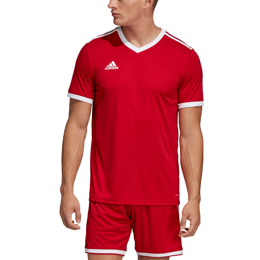 Adidas Adult Tabela 18 Soccer Jersey - Red & White Official Football Shirt for Men & Women - Perfect for Games, Training & Fan Support