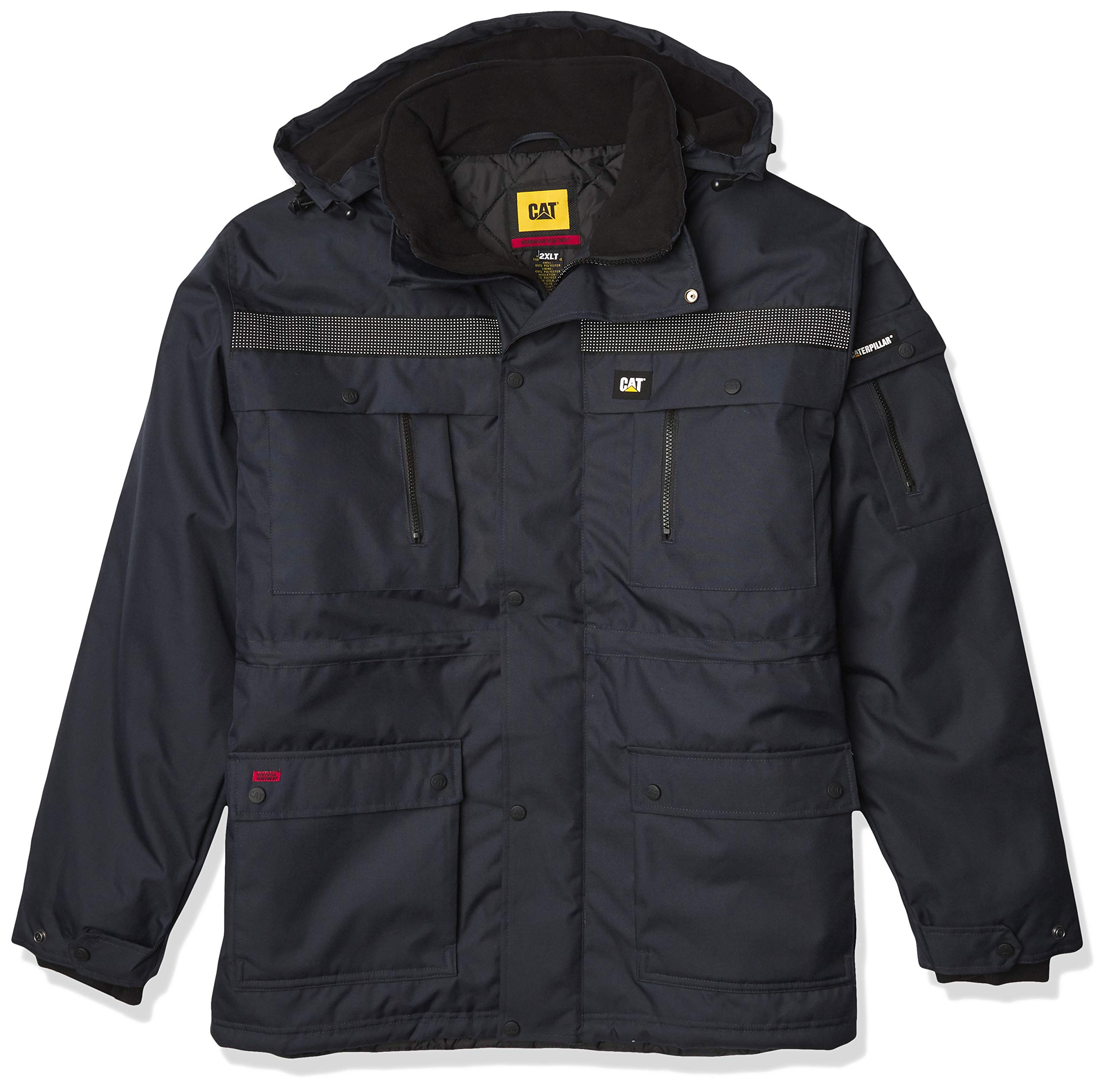Caterpillar Men's Heavy Duty Insulated Winter Parka Jacket - Warm Work Coat for Cold Weather, Outdoor Construction & Snow Activities