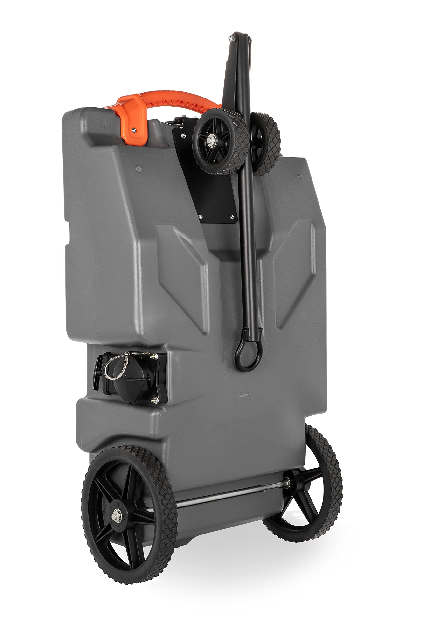 Camco Rhino 36-Gallon Portable RV Waste Holding Tank with Gauge - Includes Steerable Wheels, Tow Bar & Sewer Hose | Perfect for Camping, RV Trips & Outdoor Adventures