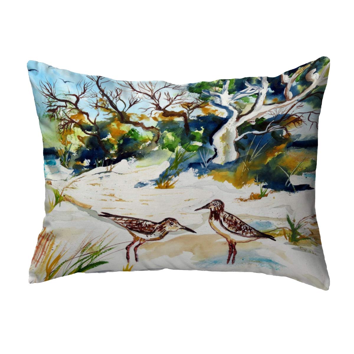 Betsy Drake KS487 Decorative Throw Pillow 11x14 Inches - Multi-Color for Sofa, Bed & Home Decor