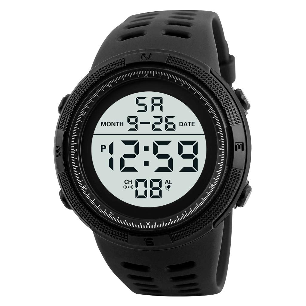 HONHX Men's Digital Sports Watch with Date Display - Waterproof LED Outdoor Watch for Running, Hiking & Fitness - Durable Luxury Sport Watch Band for Men