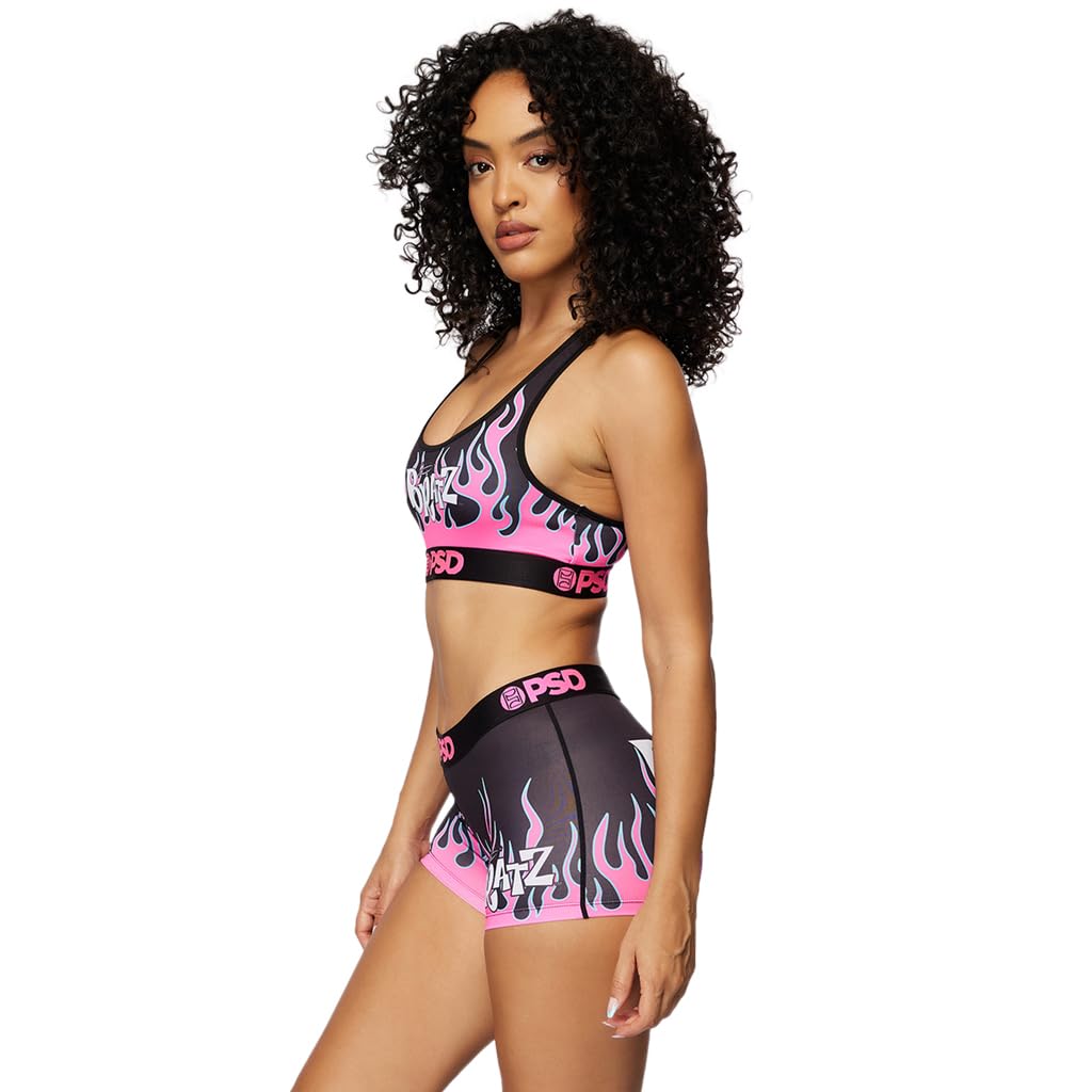 PSD Women's Bratz Racerback Sports Bra - Breathable Microfiber Workout Top for Running, Yoga & Gym
