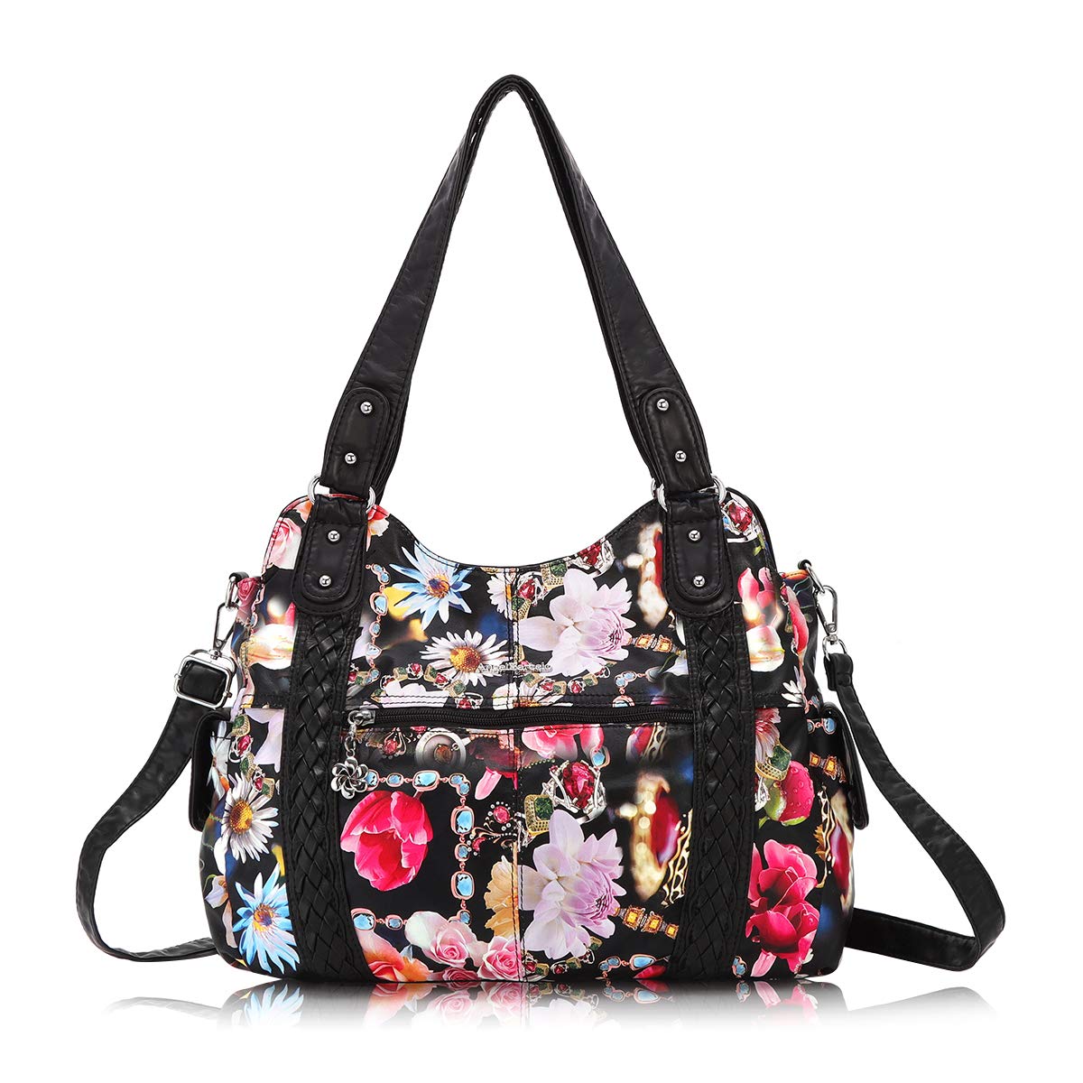 Angel Barcelo Women's Fashion Hobo Handbag - Roomy Leather Shoulder Bag & Tote Purse for Work, Travel & Everyday Use