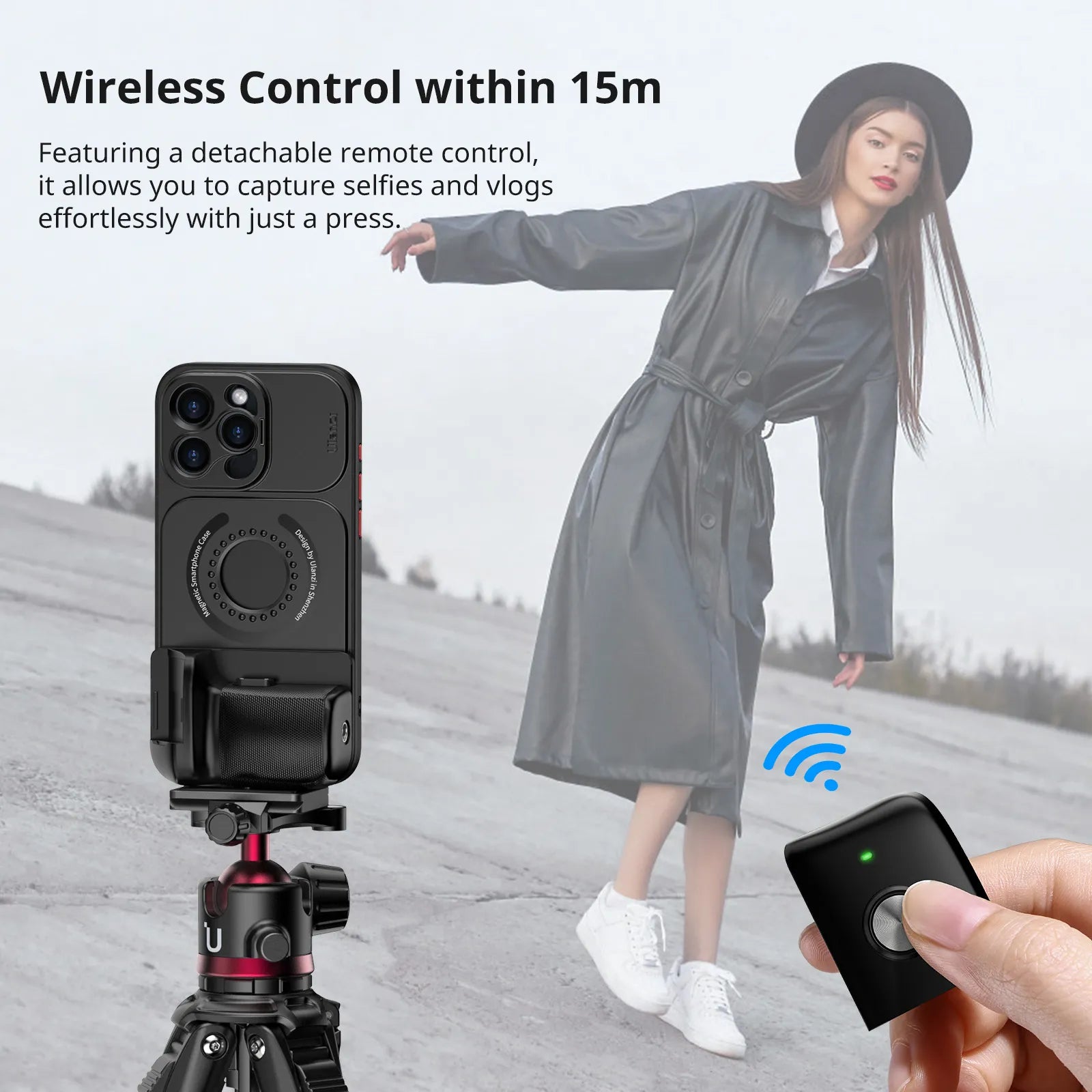 Ulanzi O LOCK Smartphone Video Stabilizer Kit for iPhone 15 Pro & Pro Max - Perfect for Vlogging, Live Streaming & Content Creation