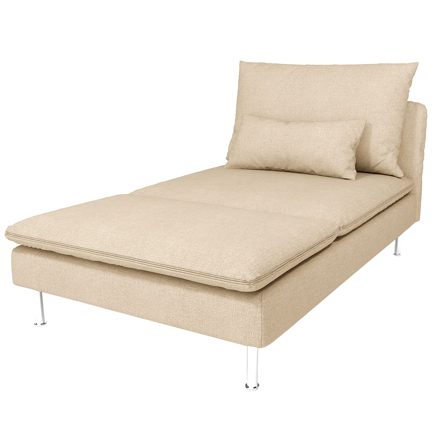 CRIUSJA Sofa Slipcover for IKEA Soderhamn Chaise Longue - Stretchable Couch Cover for 1-Cushion Sectional with Matching Pillow Covers - Perfect for Living Room, Bedroom & Home Theater (Size S-3, Chaise Style)