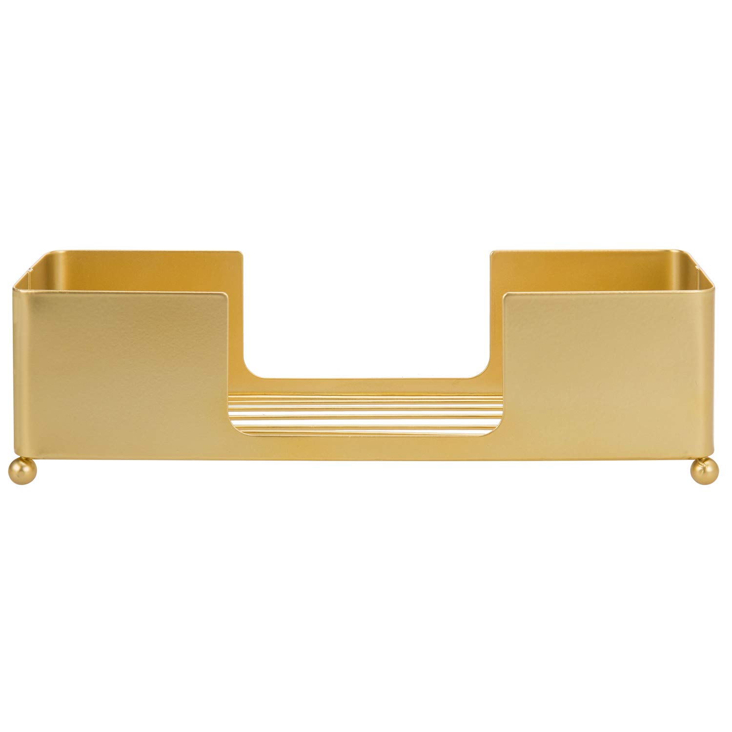 MyGift Brass Paper Towel Holder Tray - Countertop & Tabletop Dispenser for Folded Paper Towels | Commercial & Home Use | Perfect for Kitchen, Bathroom & Office