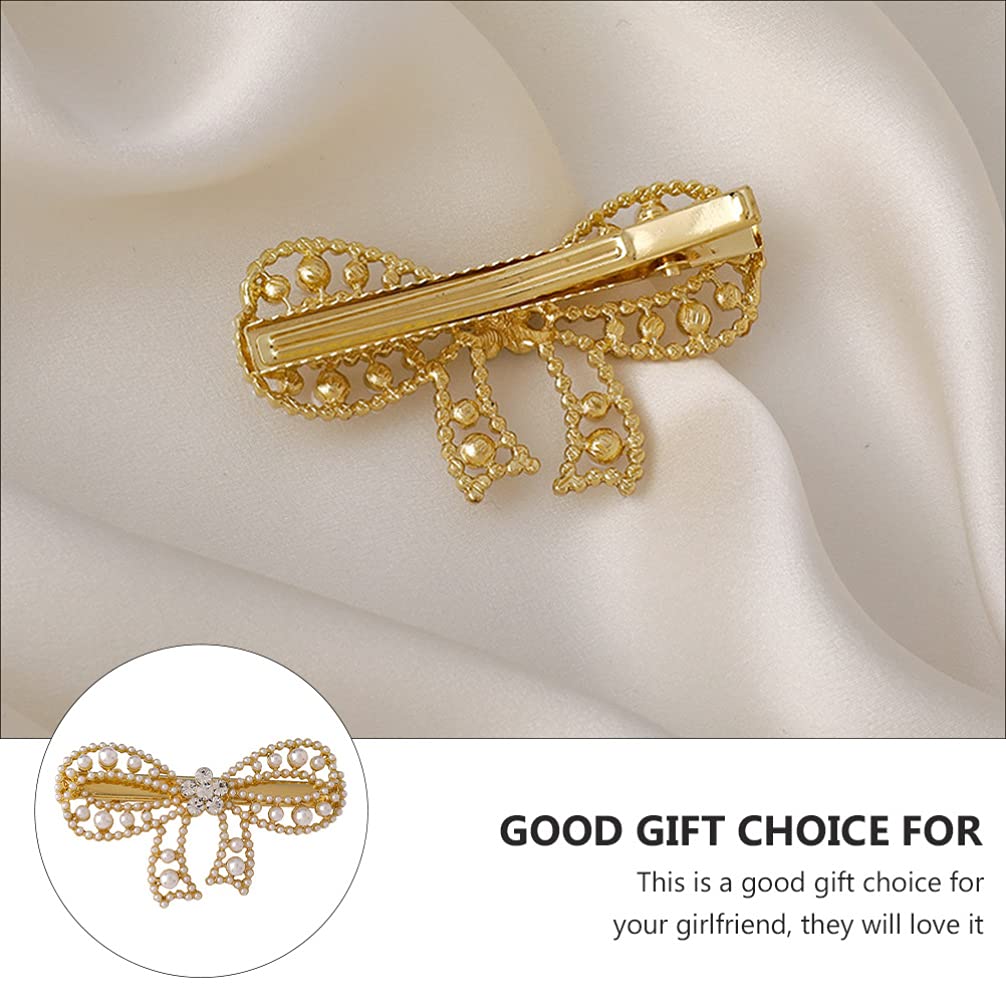 Beaupretty Large Pearl Hair Clips for Women & Girls - Elegant Bow Hair Barrettes & Fashion Hair Accessories | Perfect for Weddings, Parties & Everyday Wear