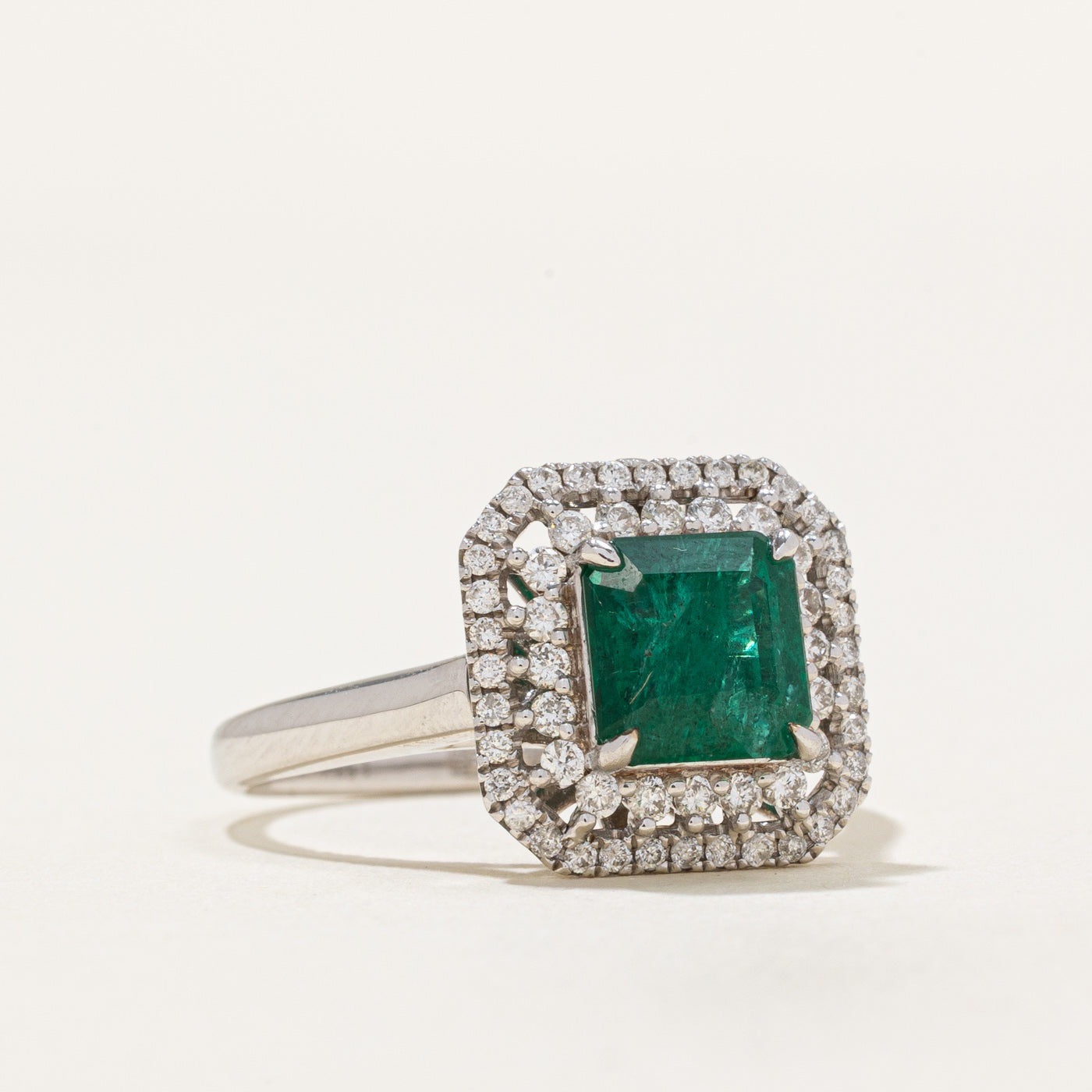 1.52ct Emerald & Diamond Convertible Pendant & Ring Set - 0.419ctw, Size 7 - Elegant Jewelry for Women, Perfect for Weddings, Anniversaries & Special Occasions