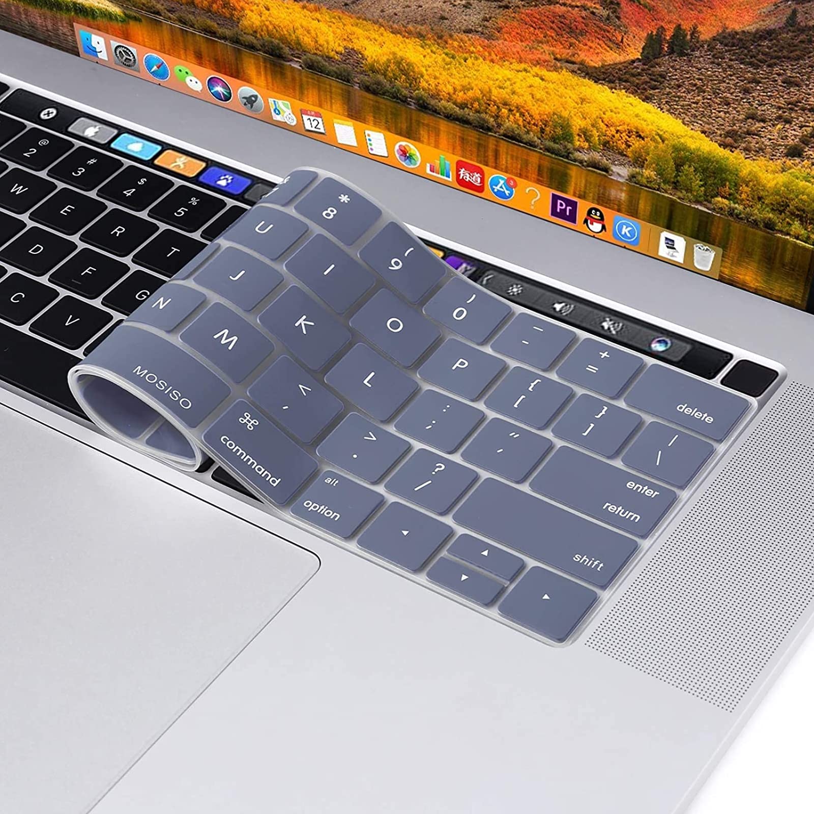 MOSISO Hard Shell Case for MacBook Pro 13 inch 2020 (A2338 M1 A2289 A2251) - Protective Plastic Cover with Keyboard Cover - Lavender Gray - Perfect for Work, Travel & School Use