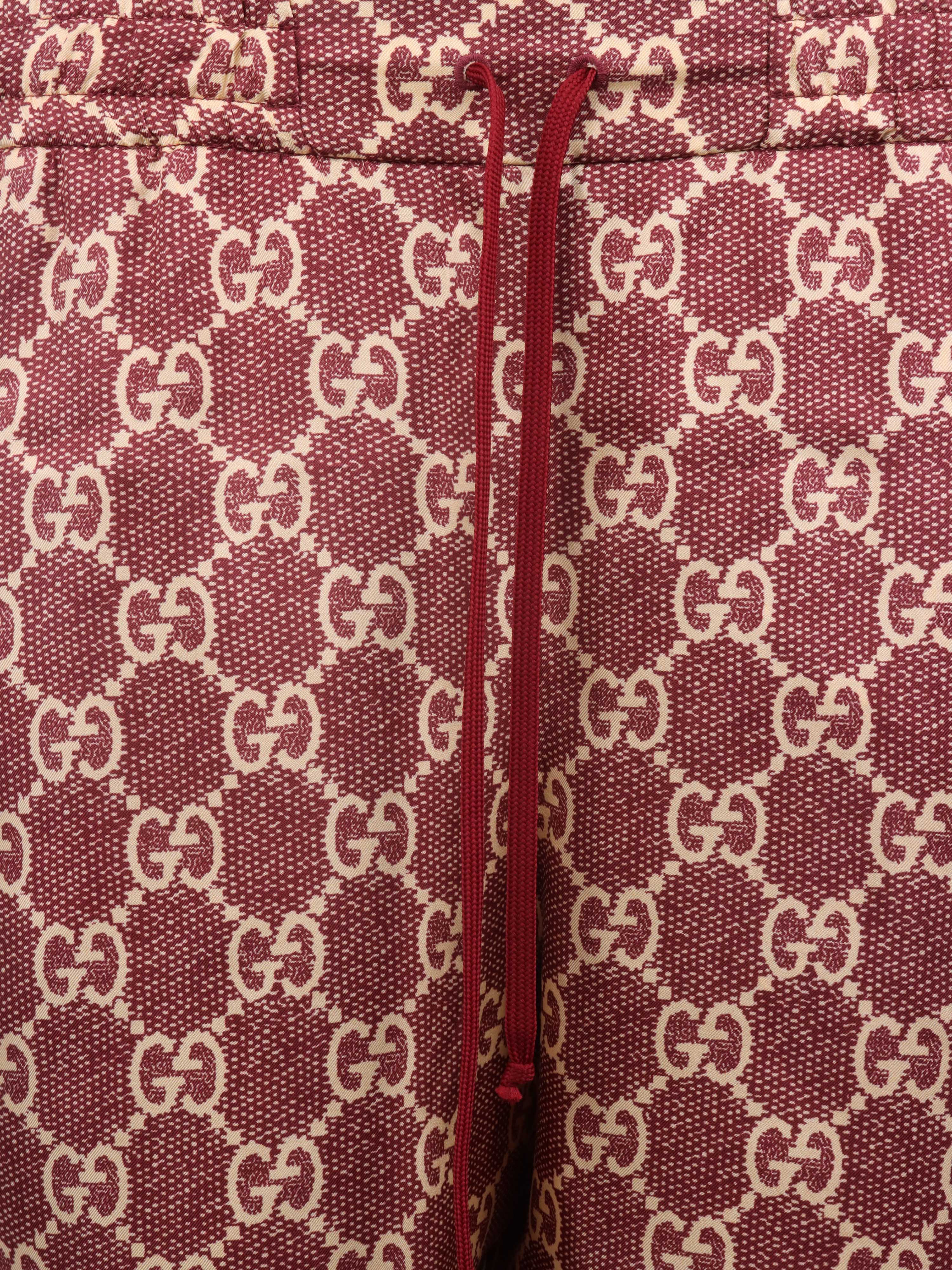 Gucci GG Supreme Silk Pants for Women - Maroon Luxury Trousers | Perfect for Evening Events, Parties & Formal Occasions