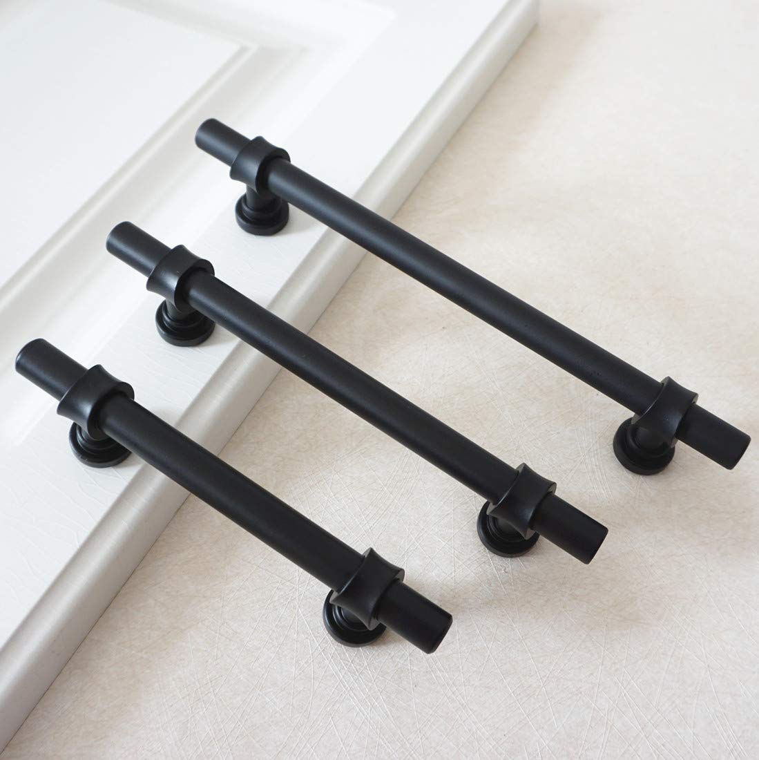 LBFEEL Modern Black Drawer Pull Handles 3.78