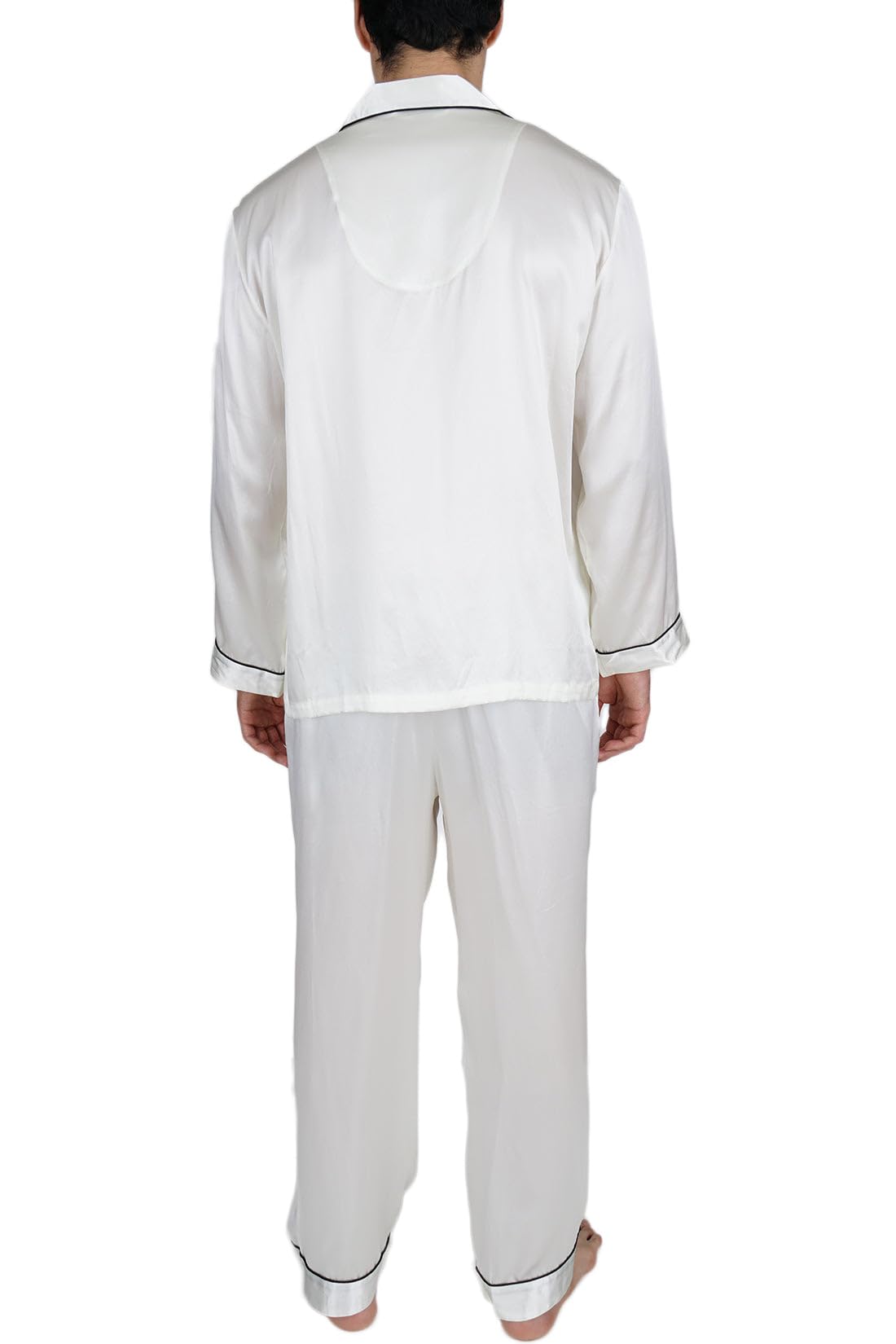 Premium 100% Mulberry Silk Pajama Set for Men - Luxury Sleepwear with Comfortable Fit - Perfect for Relaxation, Lounging & Gift Giving
