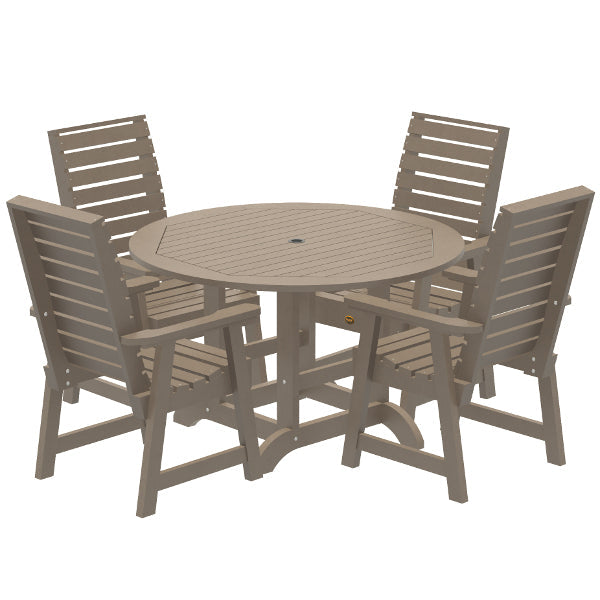 Glennville 5-Piece Round Dining Table Set - Perfect for Small Spaces, Breakfast Nooks & Outdoor Patios