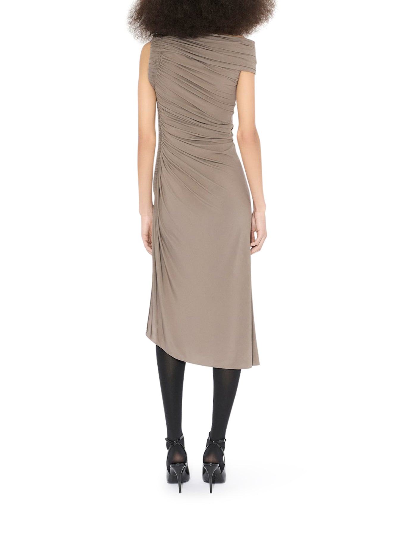 Soft Jersey Draped Dress for Women - Elegant & Comfortable Casual Wear for Parties, Dates & Office