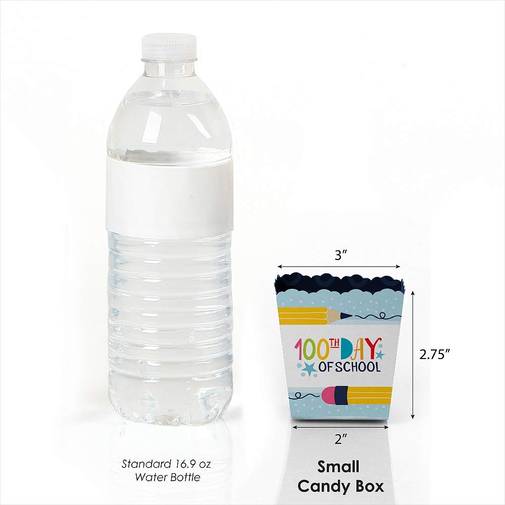 Happy 100th Day School Party Favor Boxes - 12 Pack for Classroom Treats & Celebrations