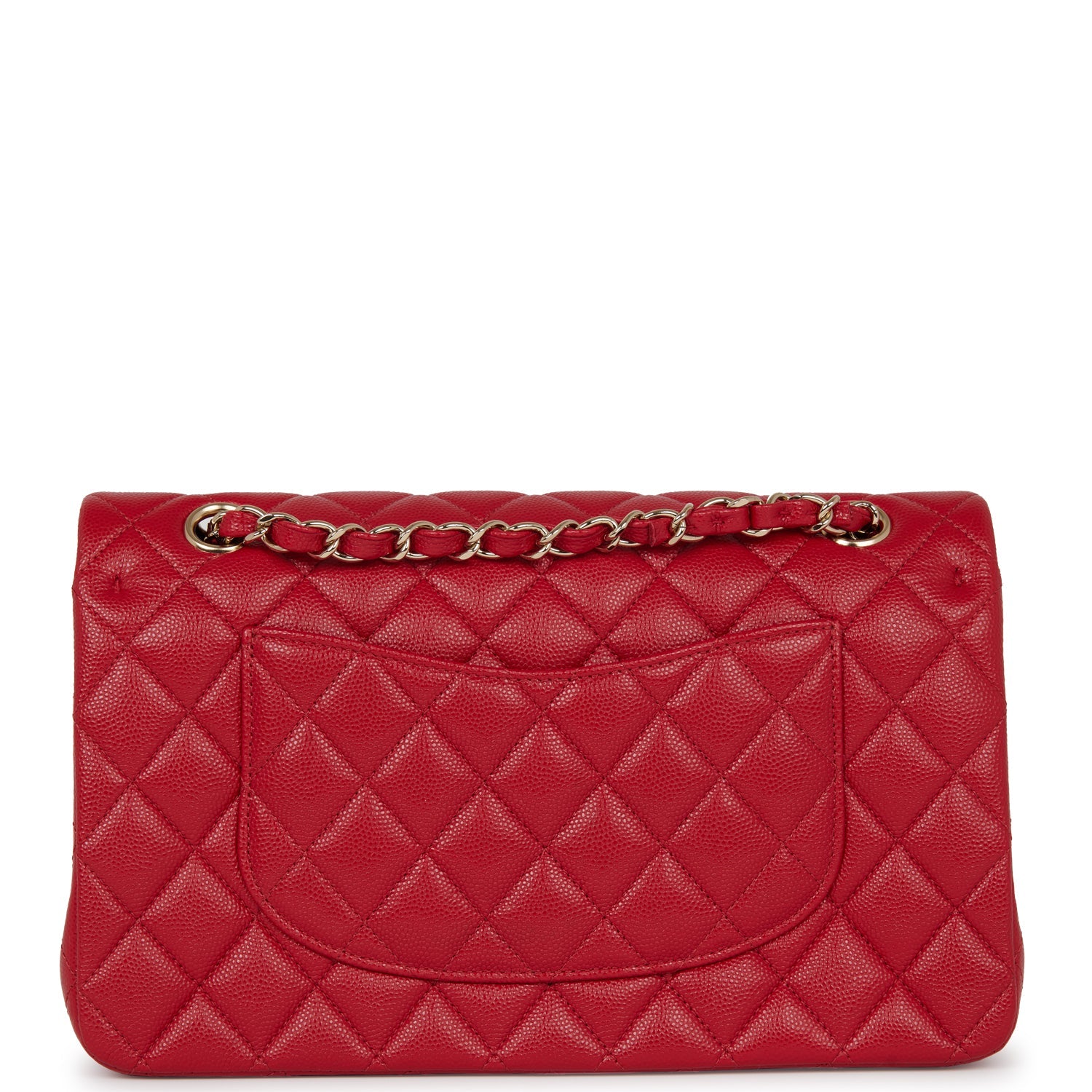 Chanel Medium Classic Double Flap Bag Red Caviar Leather with Light Gold Hardware - Luxury Designer Handbag for Women, Perfect for Parties, Work & Everyday Use