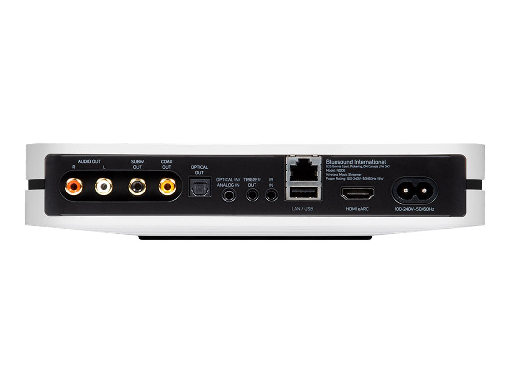 Bluesound Node Wireless Hi-Res Music Streamer – High Fidelity Audio for Home Theater & Multi-Room Listening