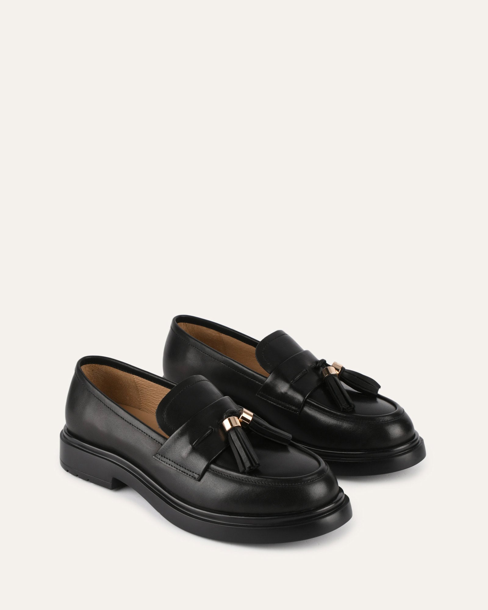 Julius Black Leather Loafers for Men - Comfortable & Stylish Slip-On Shoes for Business, Casual & Office Wear