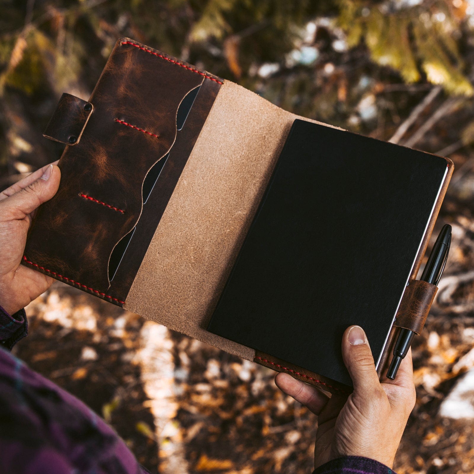 Premium Genuine Leather A5 Notebook Cover - Handmade Refillable Journal Cover for Writing, Sketching & Planning - Perfect for Office, School & Travel Use