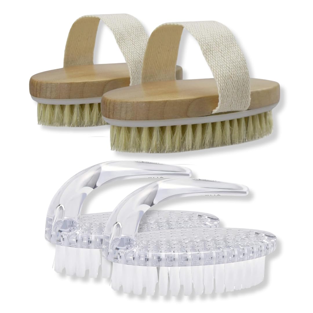 Mabua Exfoliating Brush for Ingrown Hair & Bikini Line - 2 Pack Set for Smooth Skin - Perfect for Shaving, Waxing & Post-Hair Removal Care