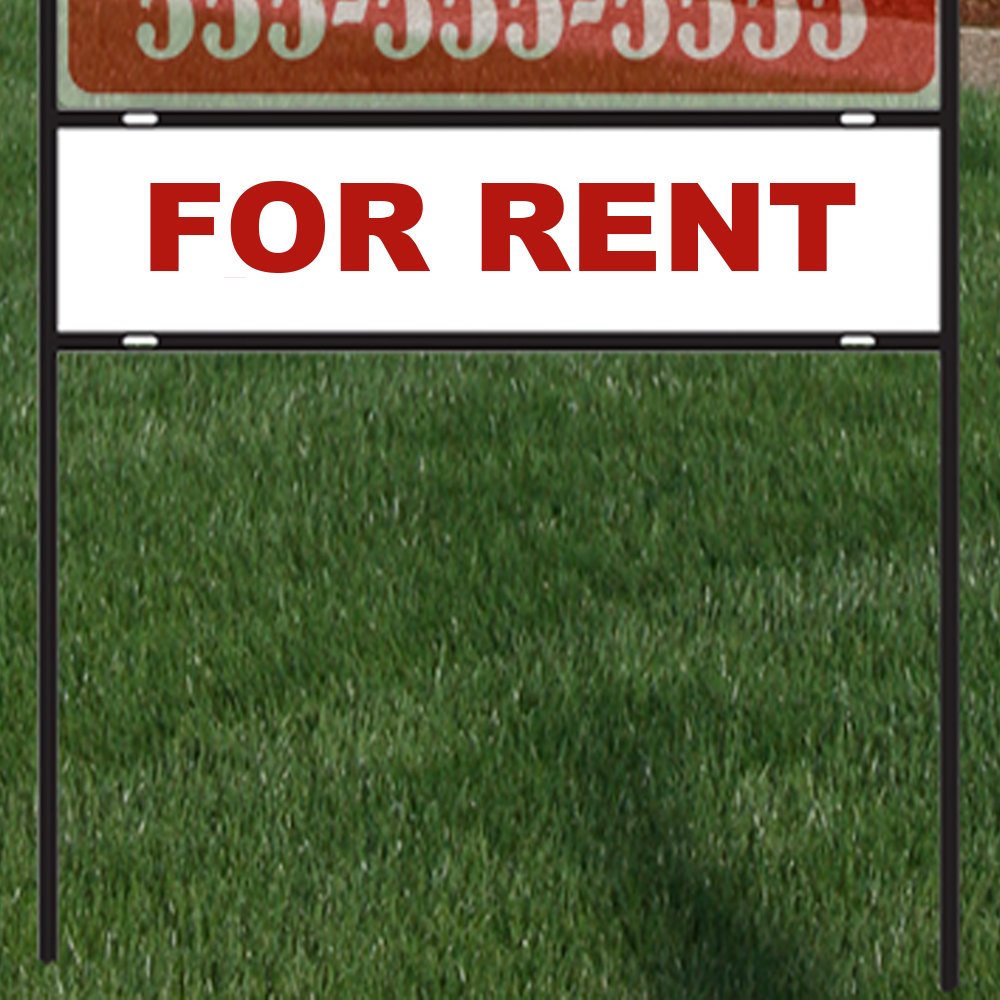 6x24 Inch Double-Sided Aluminum Sign Rider for Rent - Perfect for Real Estate & Business Ads