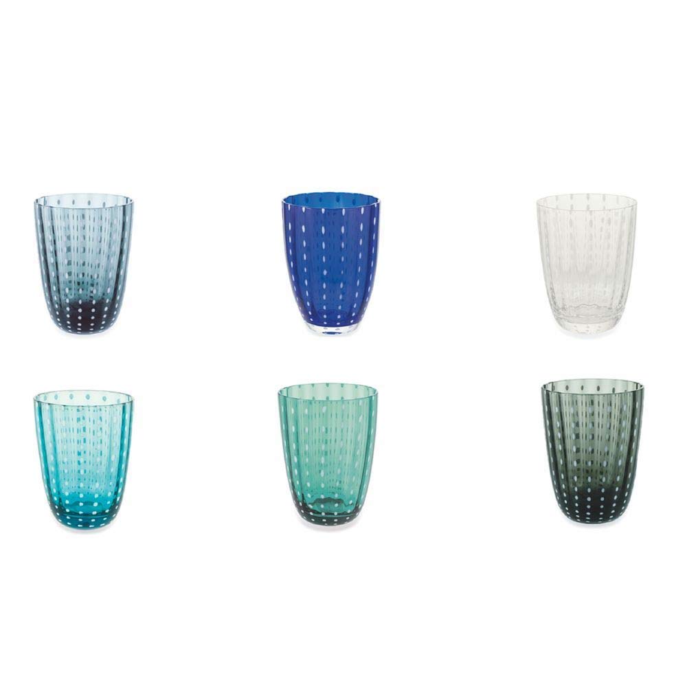 Villa D'Este Home Tivoli Set of 6 Elegant Water Glasses - Premium Crystal Clear Glassware for Dining, Entertaining & Everyday Use - Perfect for Parties, Weddings & Home Decor