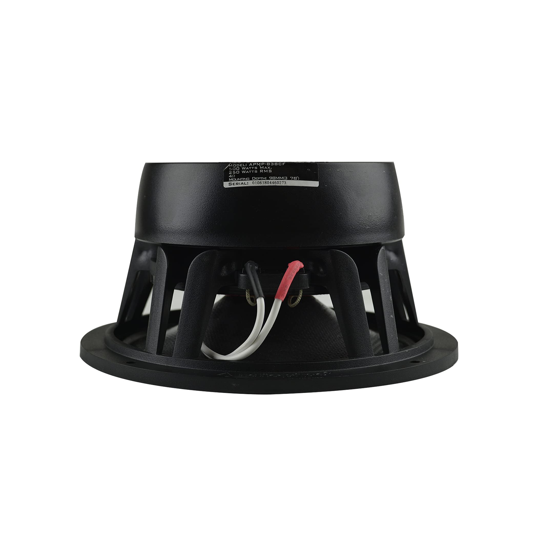 Audiopipe APMP-838CF 8-Inch Marine Grade Carbon Fiber Component Speaker - High Frequency Loudspeaker for Boats, Outdoor Audio Systems & Waterproof Marine Applications