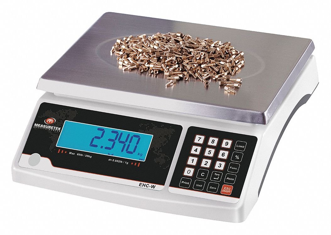 30kg/60lb Digital Bench Scale with LCD Display - Precise Weighing for Kitchen, Shipping, Postal & Industrial Use