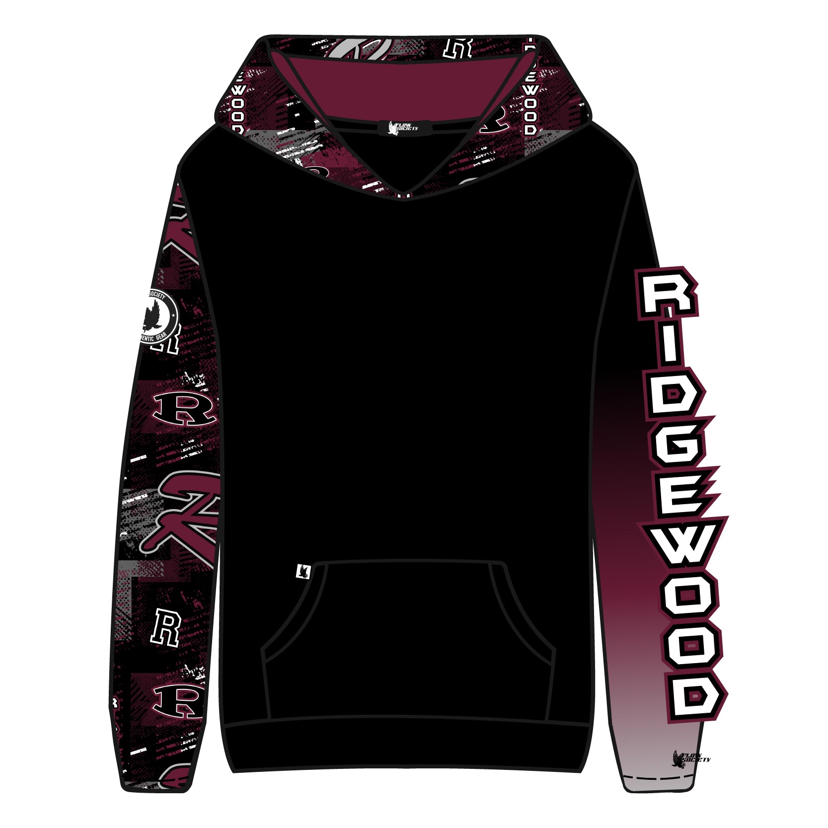 Youth & Adult Ridgewood Black Hoodie - Cozy Pullover Sweatshirt for Men & Women - Perfect for Casual Wear, Gym, and Outdoor Activities