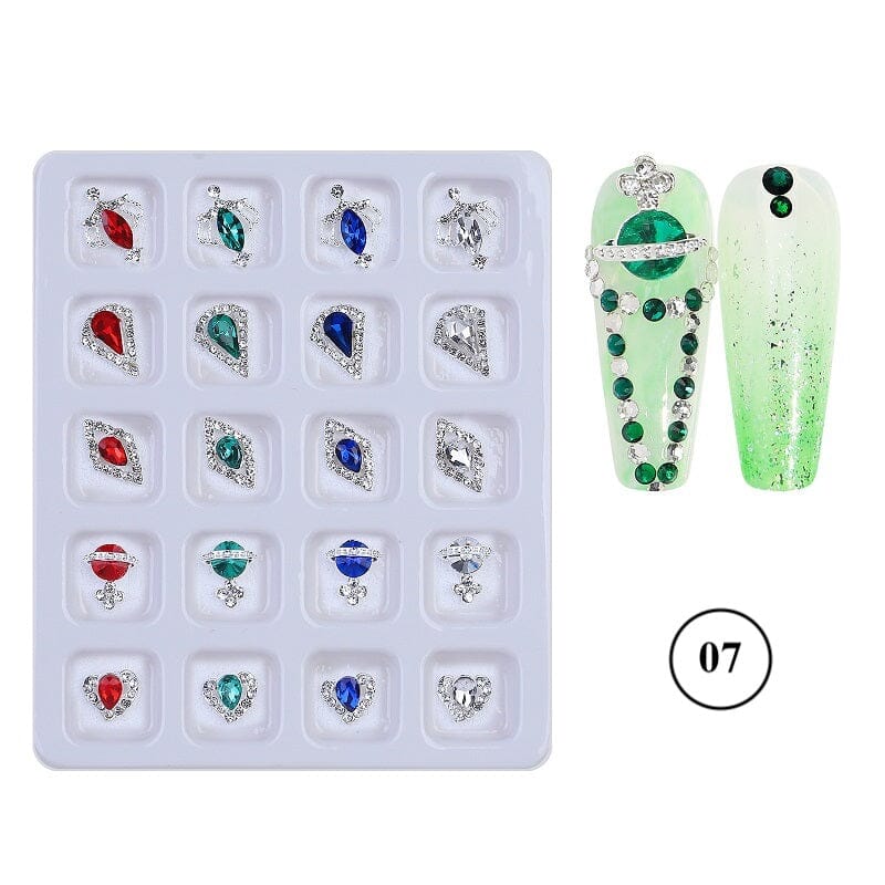 3D Crystal Charm Jewelry Set - 20pcs Elegant Beads for DIY Bracelets, Necklaces & Keychains | Perfect for Gifts, Party Favors & Fashion Accessories