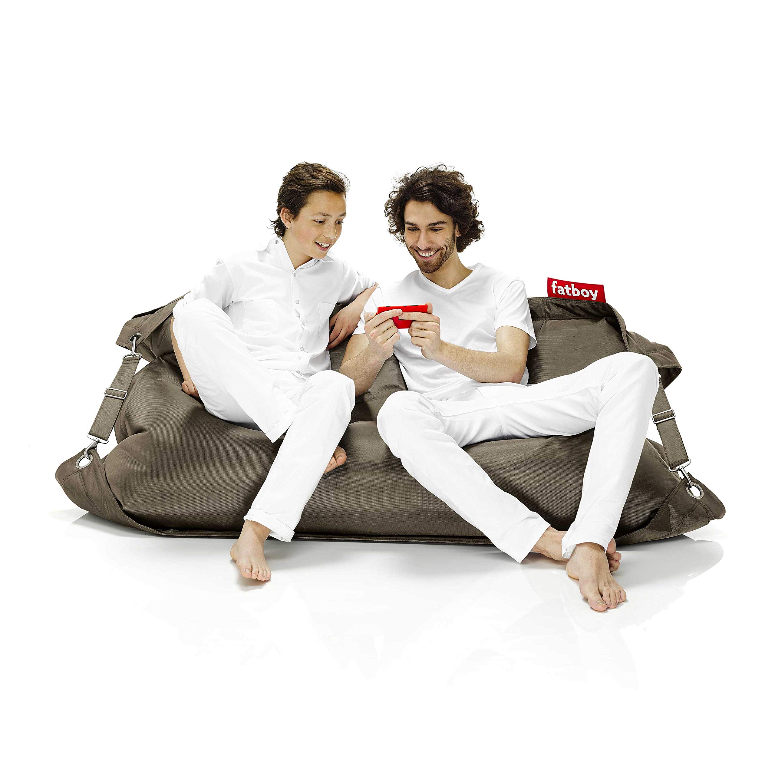 Fatboy Buggle-Up Bean Bag Lounge Chair - Large, Grey - Ultra Comfortable Bean Bag for Living Room, Bedroom, or Game Room - Perfect for Relaxing, Lounging & Gaming