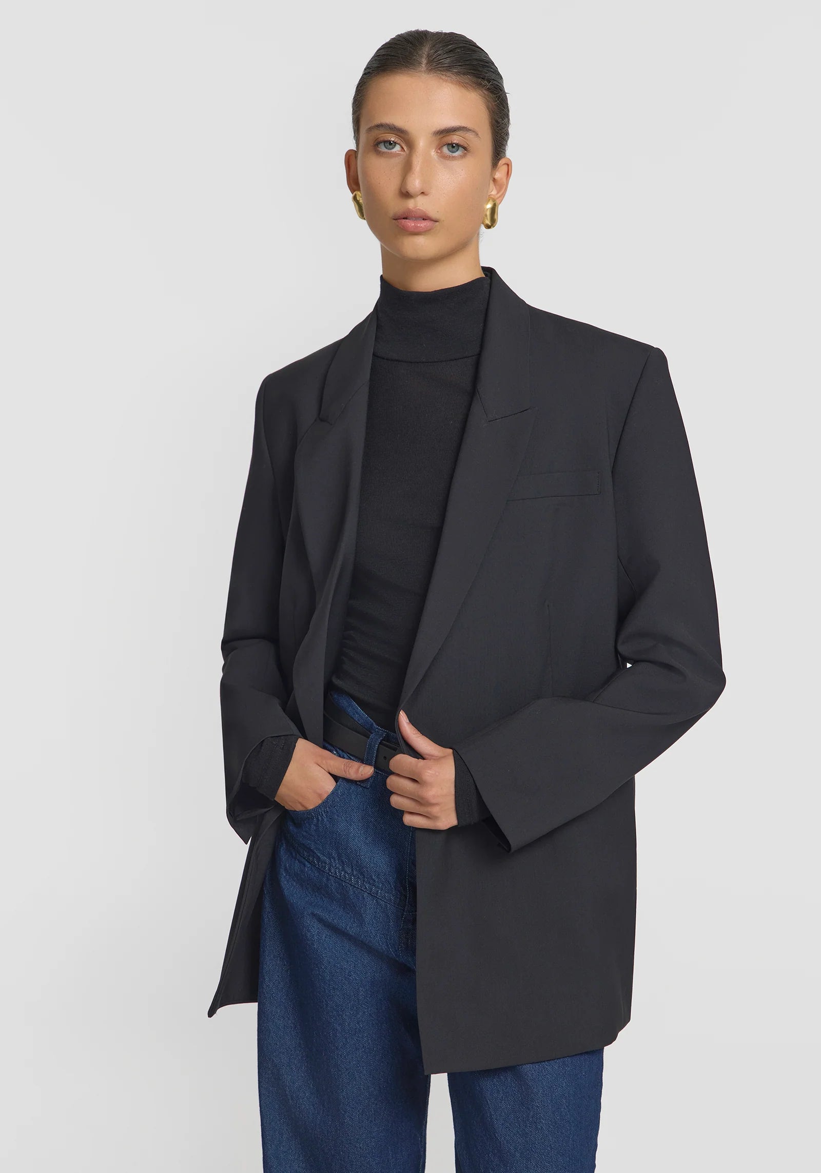 Stylish Collective Blazer in Black - Perfect for Office Wear, Business Meetings & Formal Events