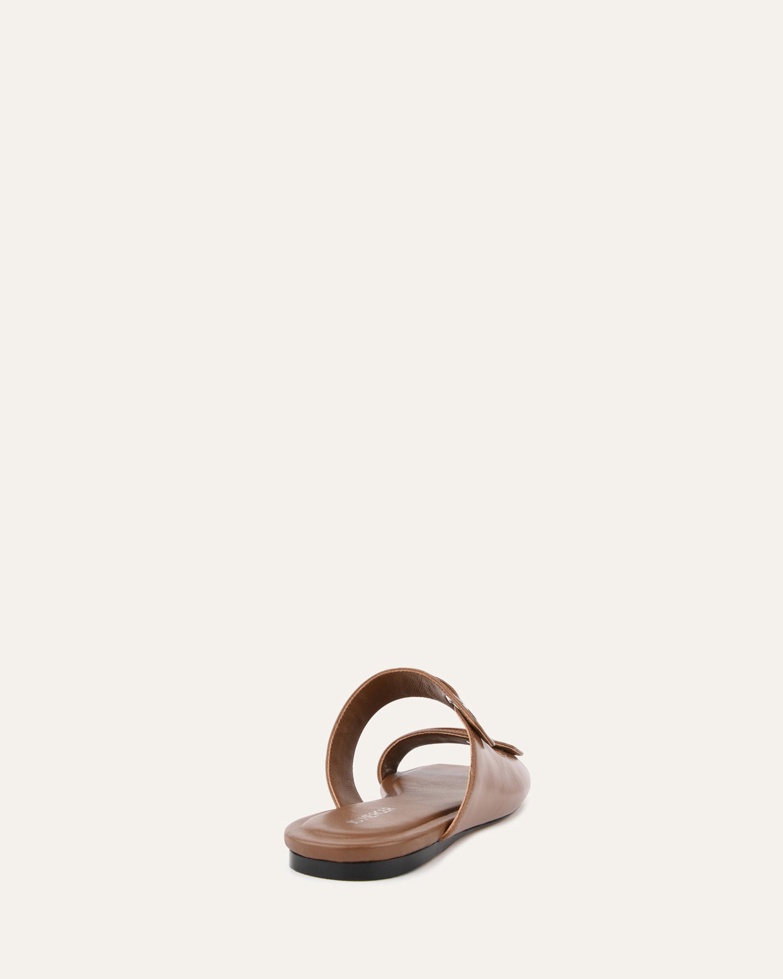 Quinn Flat Sandals for Women - Dark Tan Genuine Leather Comfortable Slides - Perfect for Beach, Vacation & Summer Outfits
