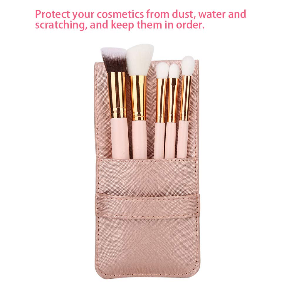 Premium Travel Makeup Brush Organizer - PU Leather Cosmetic Brush Case with Portable Storage for Makeup Brushes & Beauty Tools | Perfect for Travel, Home Use & Professional Makeup Artists