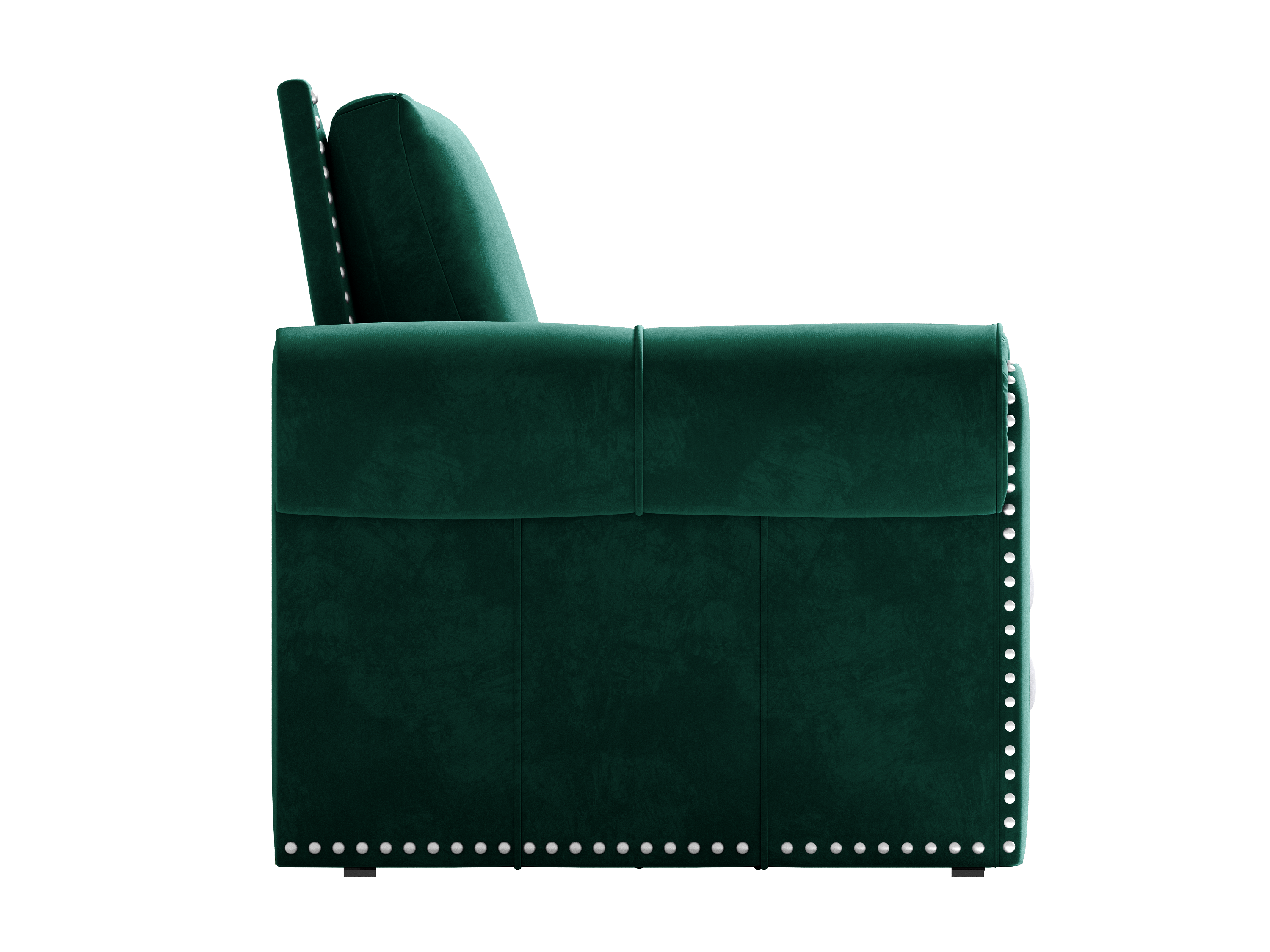 93.7'' King Size Chesterfield Pull Out Sofa Bed - 3-in-1 Velvet Convertible Sleeper Sofa with Nailhead Trim & Rolled Arms - Multi-Functional Sectional for Living Room, Bedroom, Apartment & Office - Emerald Green Sofa Bed for Small Spaces & Guest Rooms